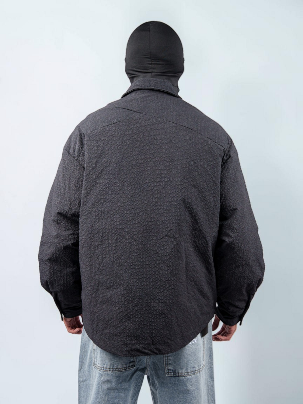 Jacket GO Total Black тёмная куртка-рубашка — вид сзади | GAMEOVERSHOP