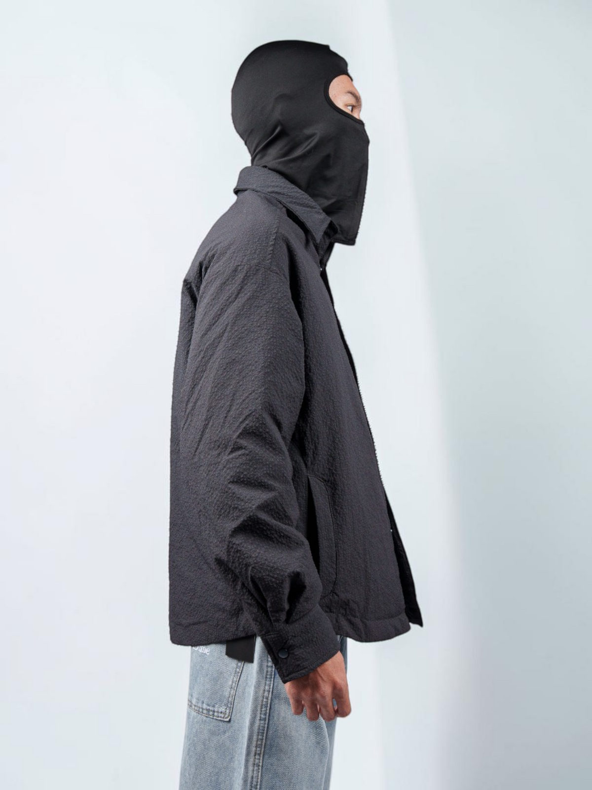 Jacket GO Total Black тёмная куртка-рубашка — вид сбоку | GAMEOVERSHOP