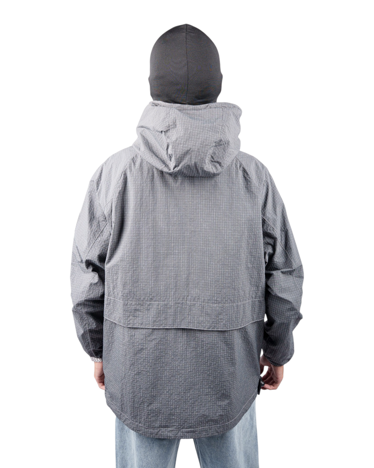 Ветровка Nike 7813 серая — сзади | GAMEOVERSHOP