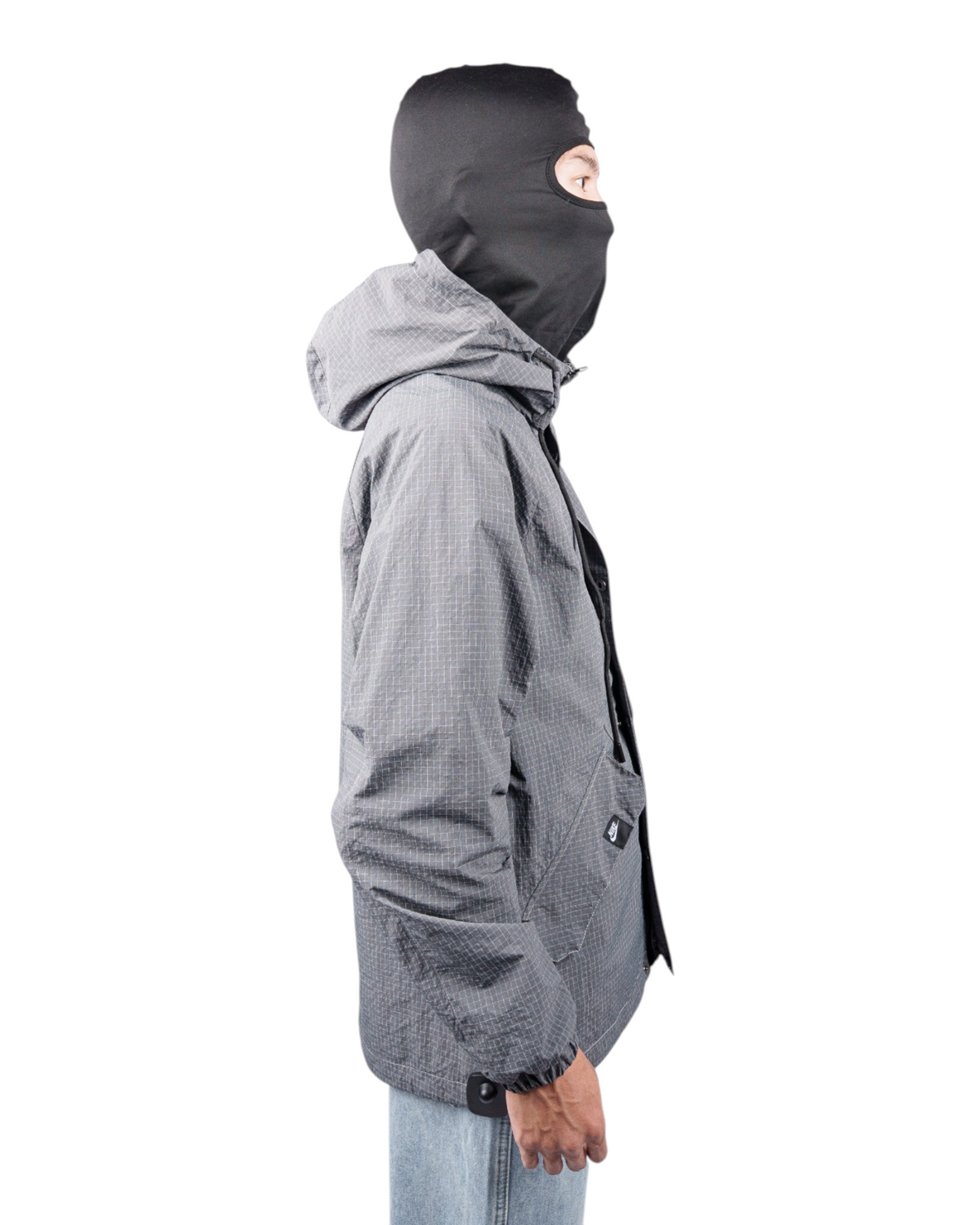 Ветровка Nike 7813 серая — сбоку | GAMEOVERSHOP