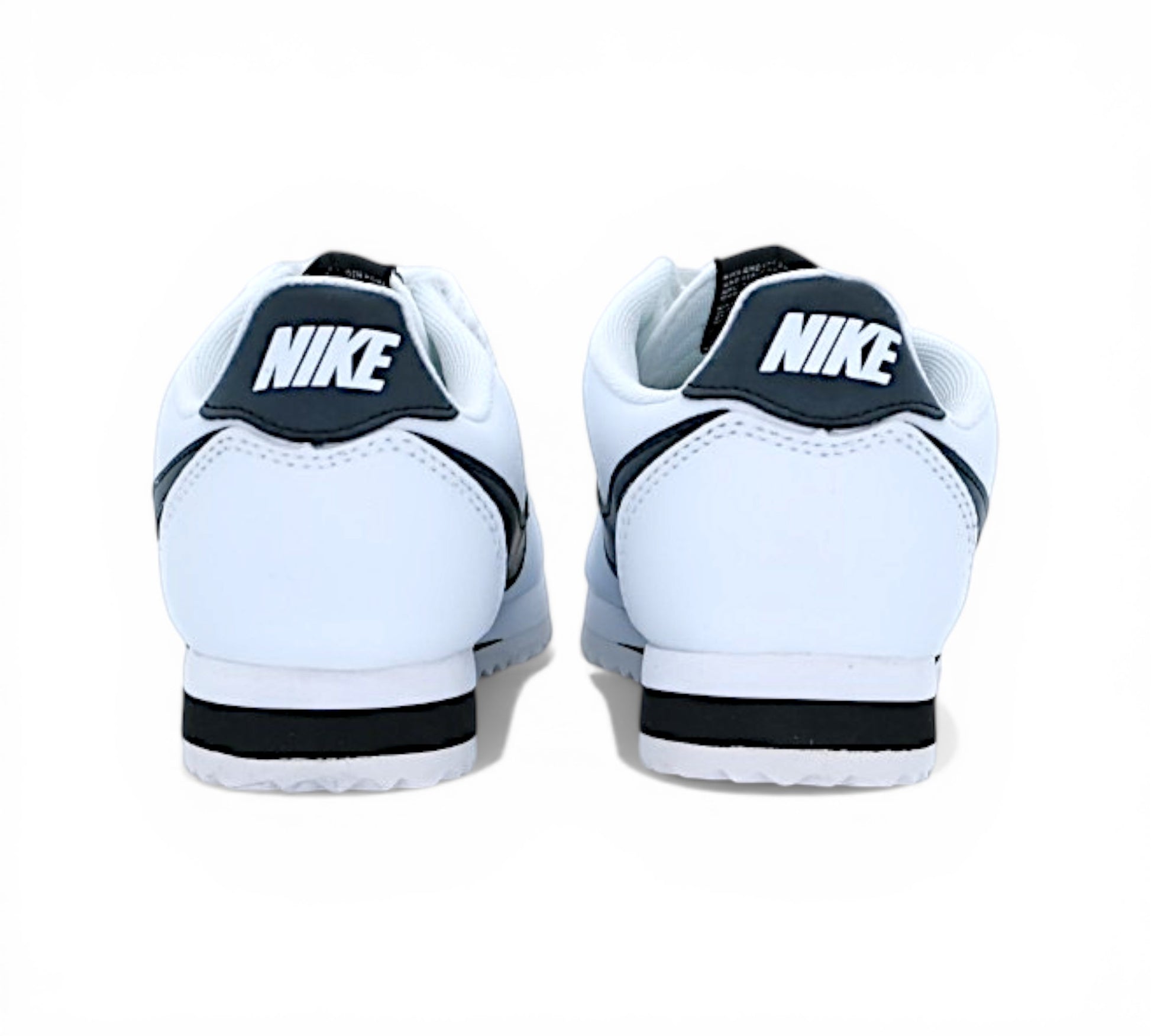 Кроссовки Nike Cortez белые с черным, вид сбоку