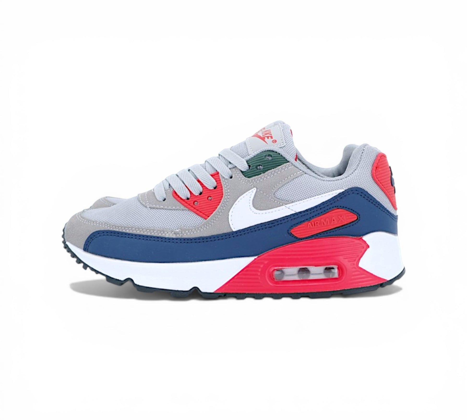 Кроссовки Nike Air Max 90, серые, вид сбоку