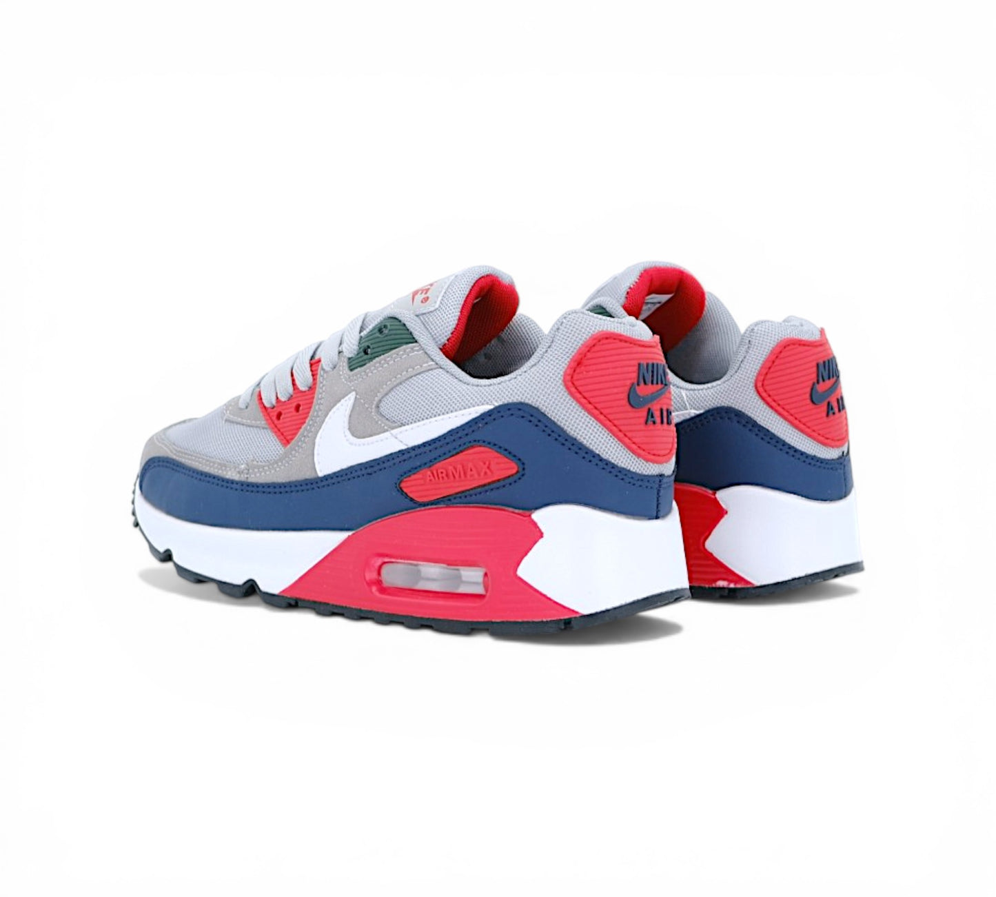 Кроссовки Nike Air Max 90, серые, вид сбоку