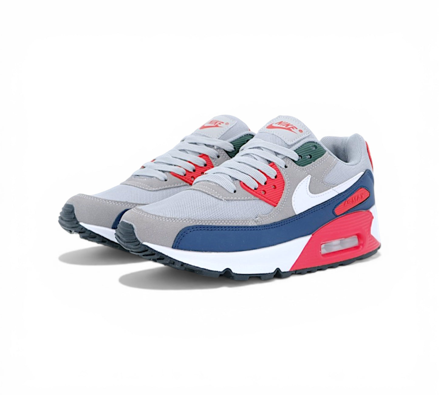 Кроссовки Nike Air Max 90, серые, вид сбоку
