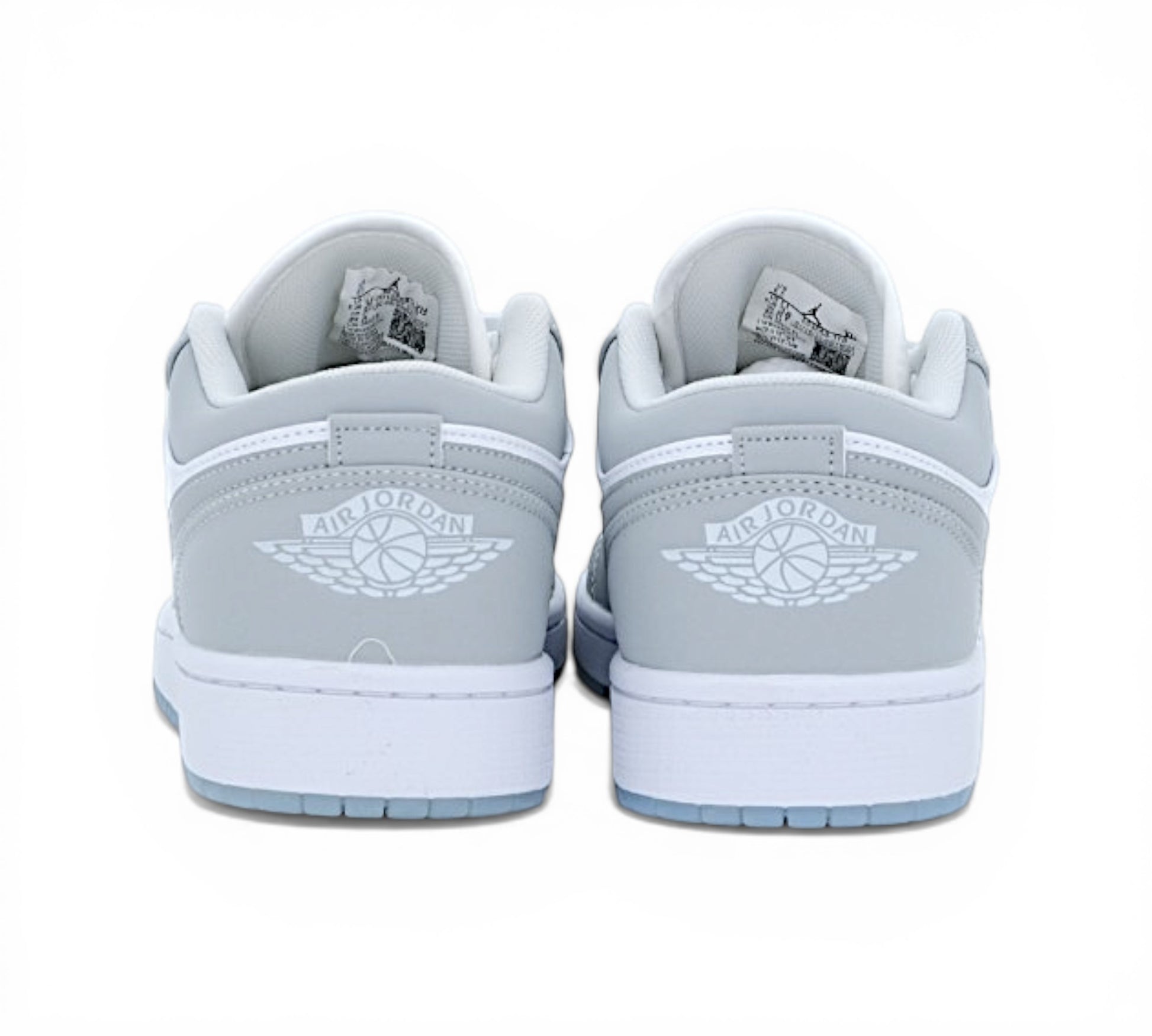 Низкие кроссовки Air Jordan 1 Low, серый и белый, вид сбоку