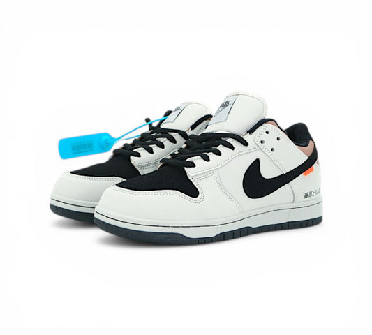 Кроссовки Nike SB Dunk Low AE86, белые с черным, вид сбоку