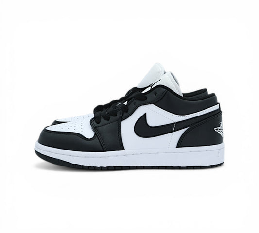 Кроссовки Nike Air Jordan 1 Low чёрно-белые, вид сбоку