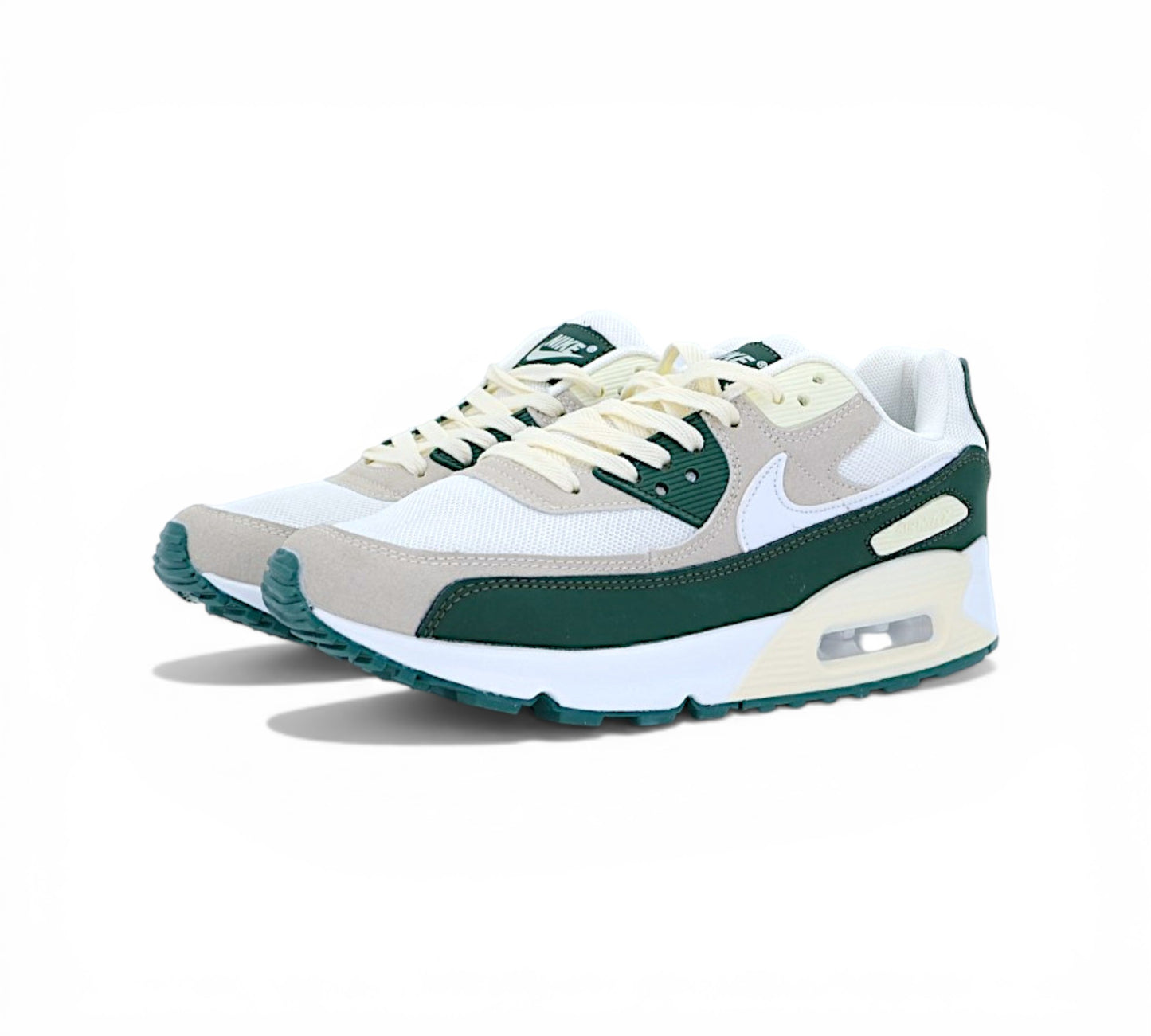 Кроссовки Nike Air Max 90, зеленые, вид сбоку