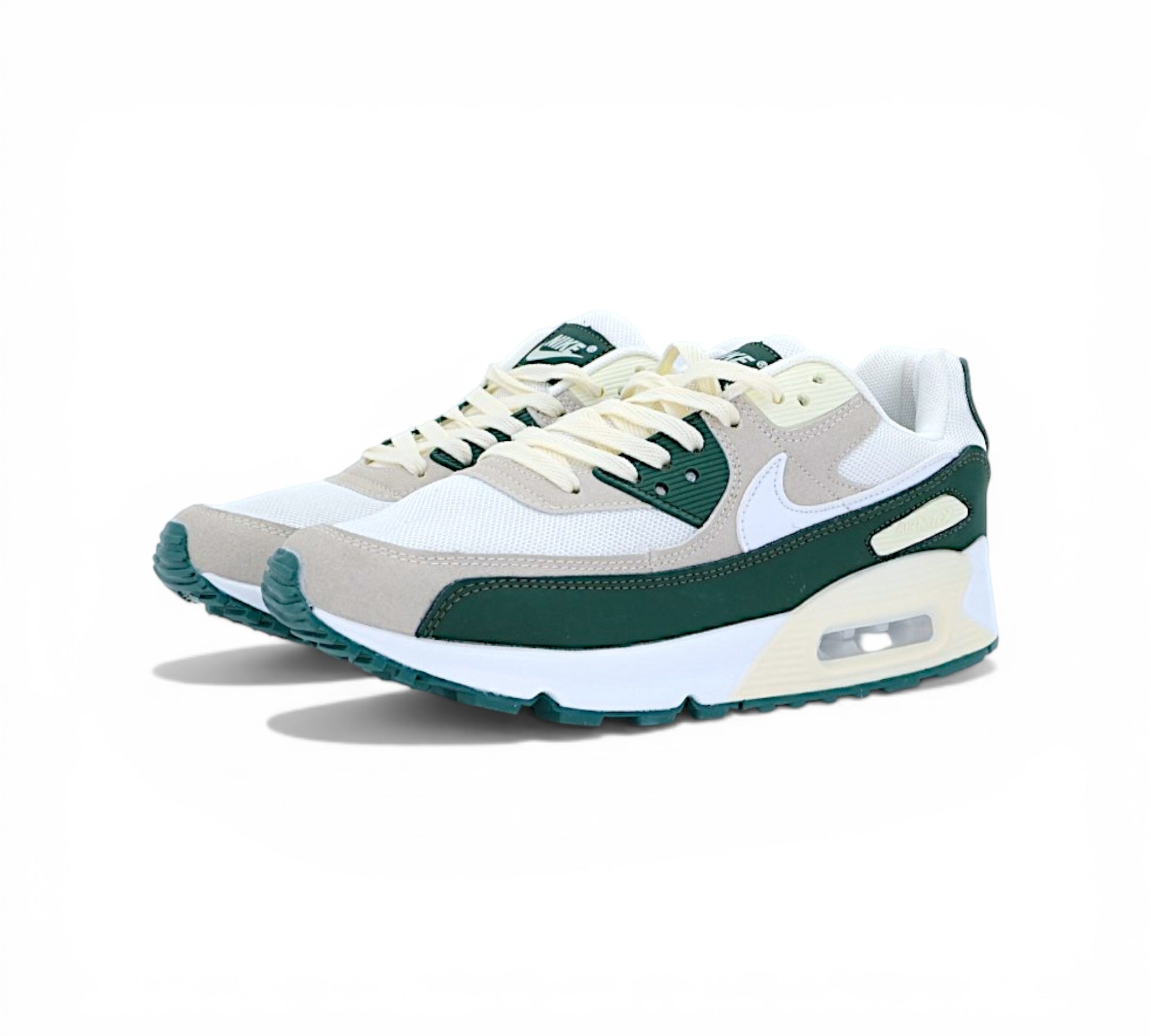 Кроссовки Nike Air Max 90, зеленые, вид сбоку