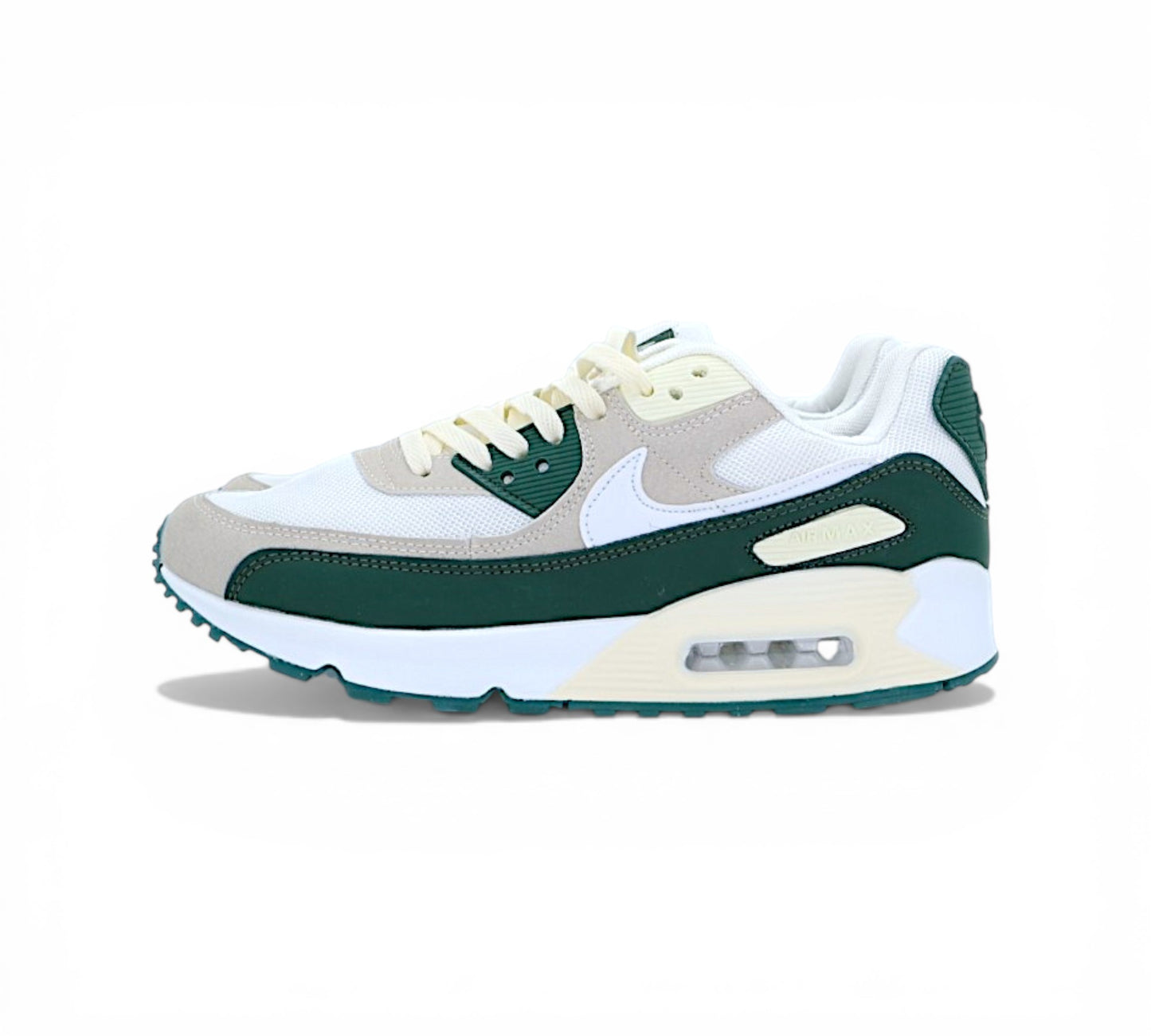 Кроссовки Nike Air Max 90, зеленые, вид сбоку
