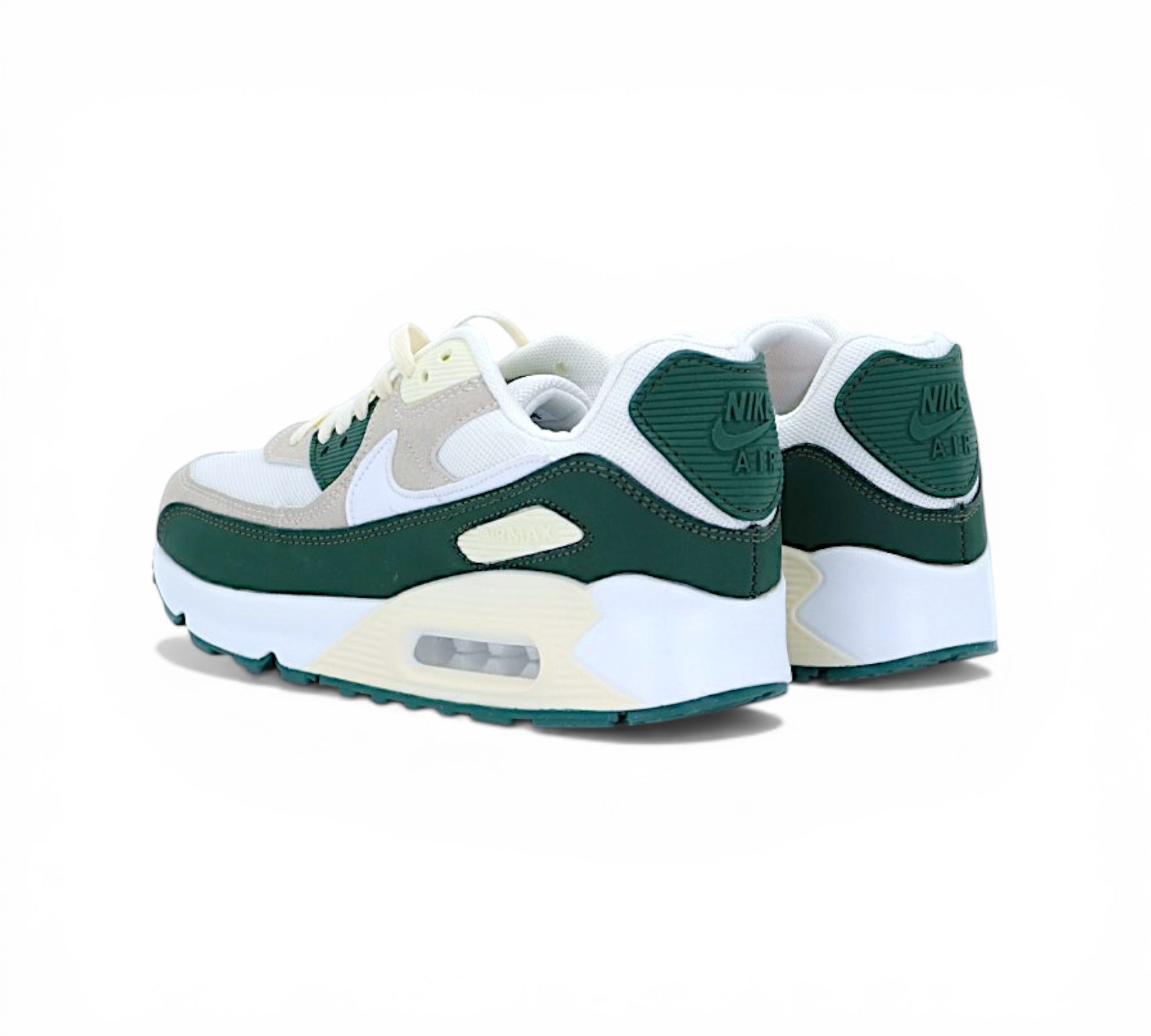 Кроссовки Nike Air Max 90, зеленые, вид сбоку