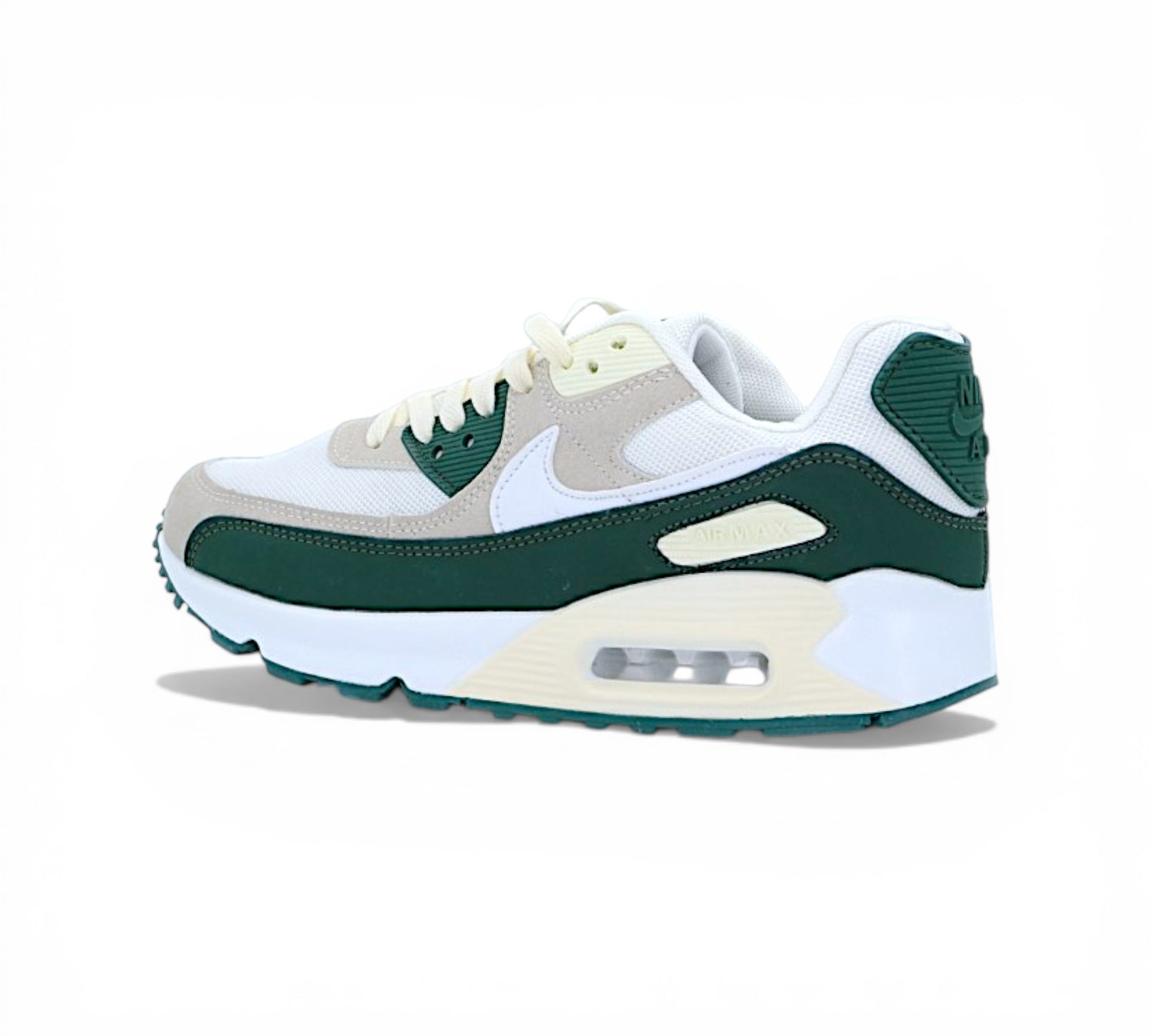 Кроссовки Nike Air Max 90, зеленые, вид сбоку