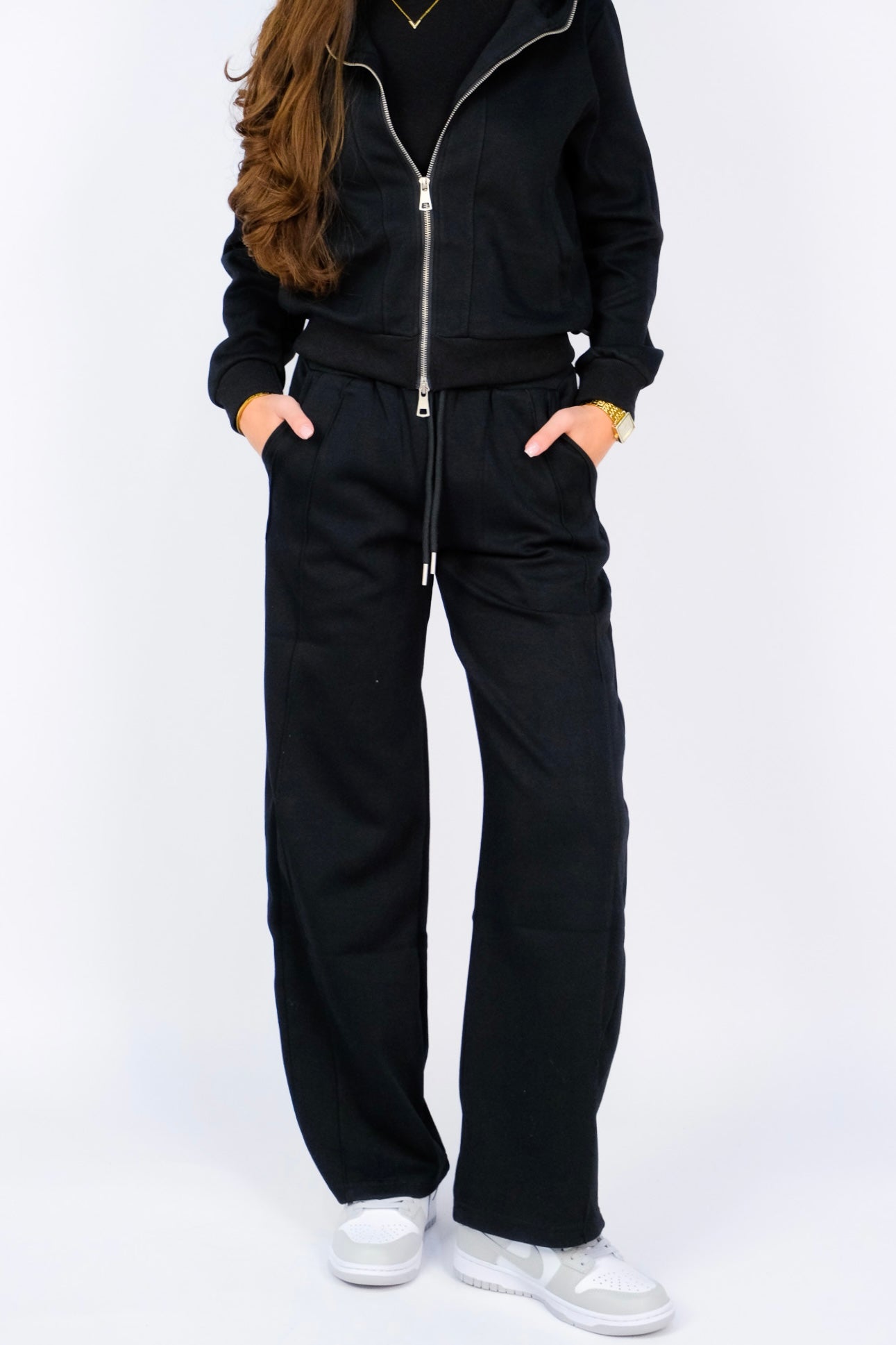 Костюм спортивный на молнии — Чёрный