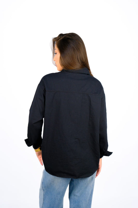 Рубашка оверсайз — Чёрный