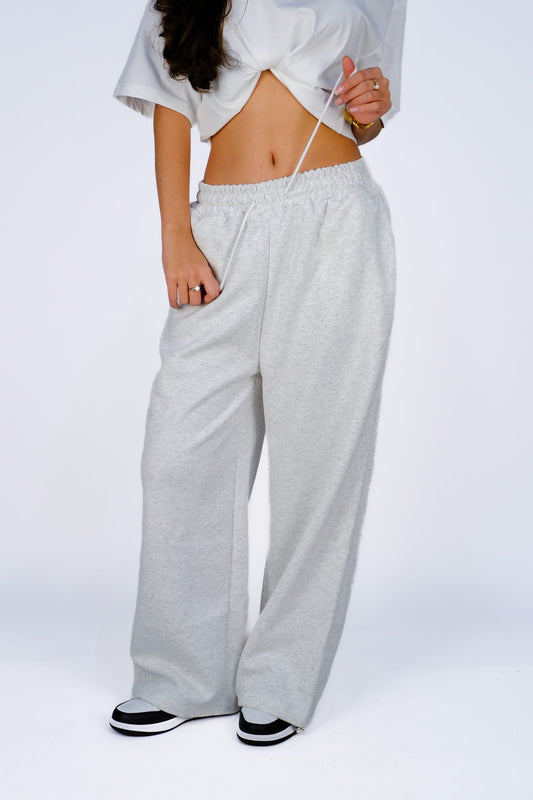 Брюки спортивные широкие — Светло-серый
