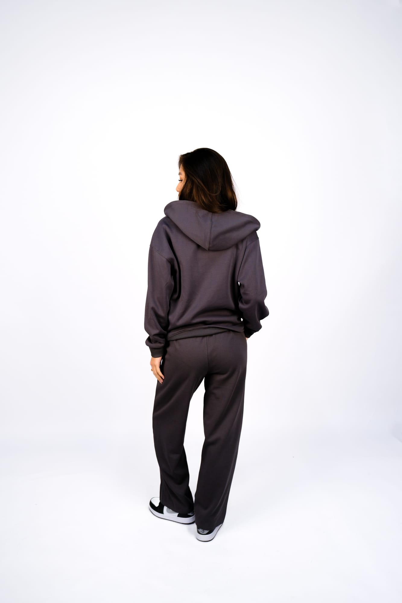 Худи на молнии + Штаны спортивные — Серый