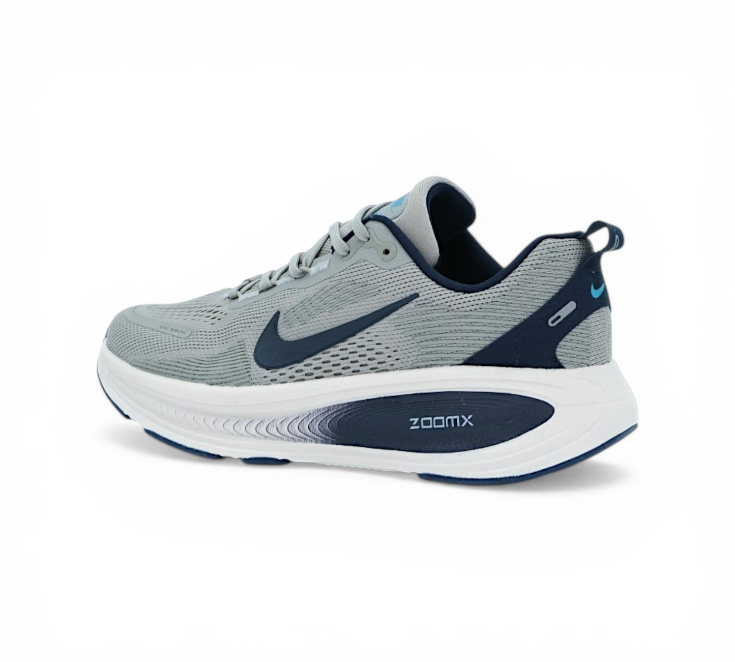Кроссовки Nike ZoomX Invincible Run 3 серые с тёмно-синим, вид сбоку