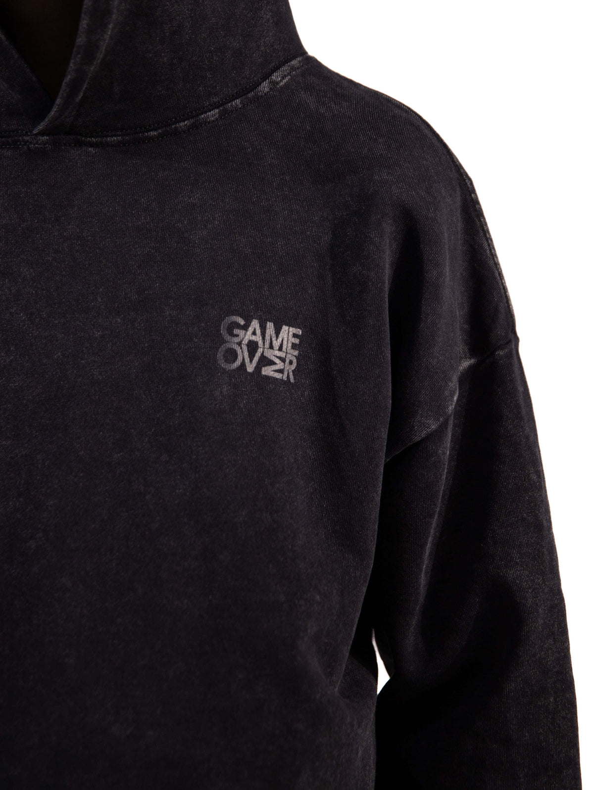 Hoodie GO Retro Dark Grey - GAMEOVERSHOP