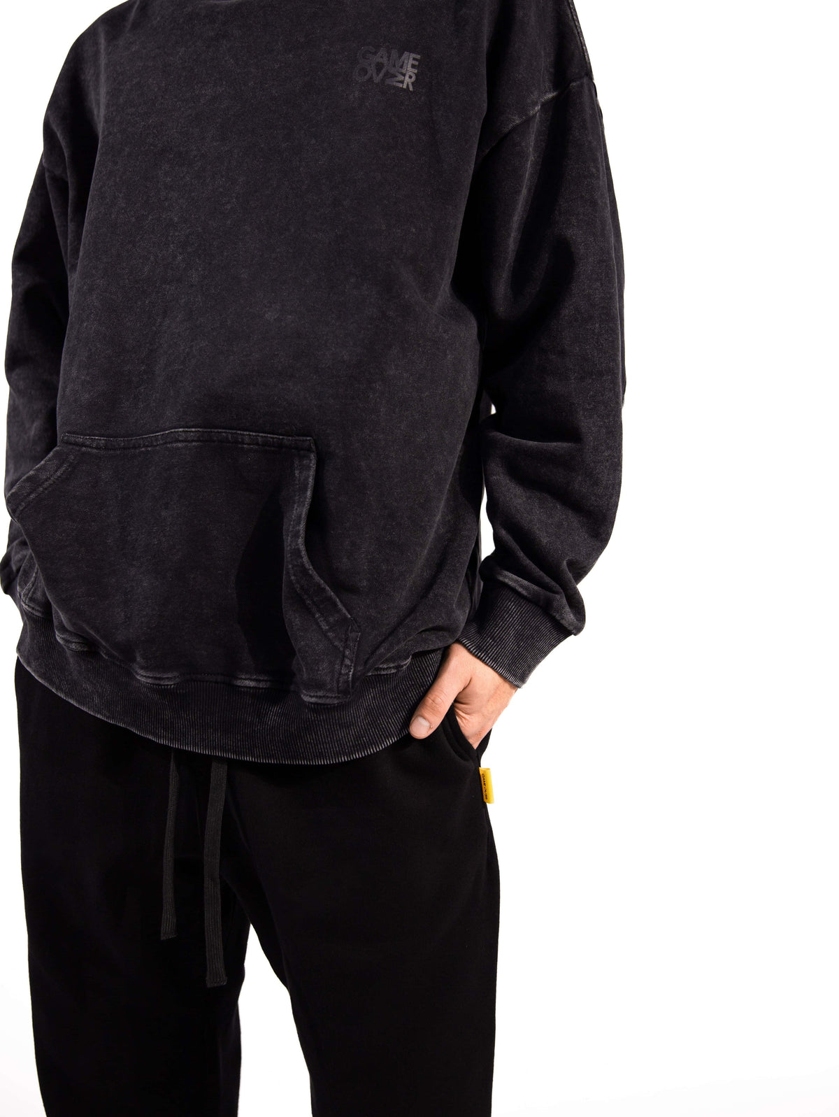 Hoodie GO Retro Dark Grey - GAMEOVERSHOP
