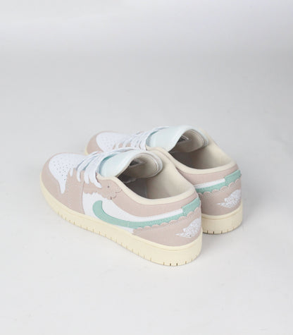 Кроссовки Air Jordan 1 Low GS White Pink Blue - Premium