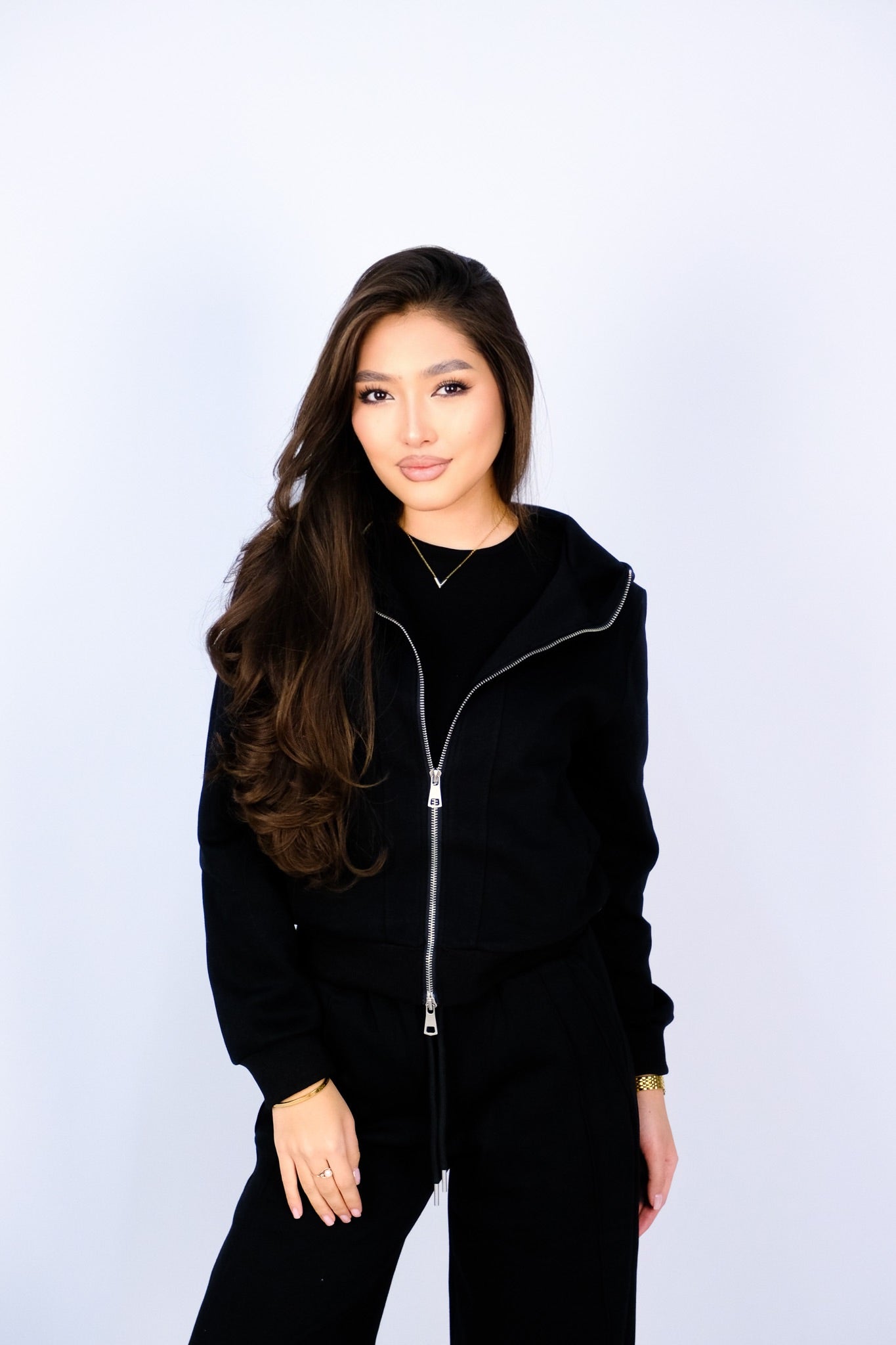 Костюм спортивный на молнии — Чёрный