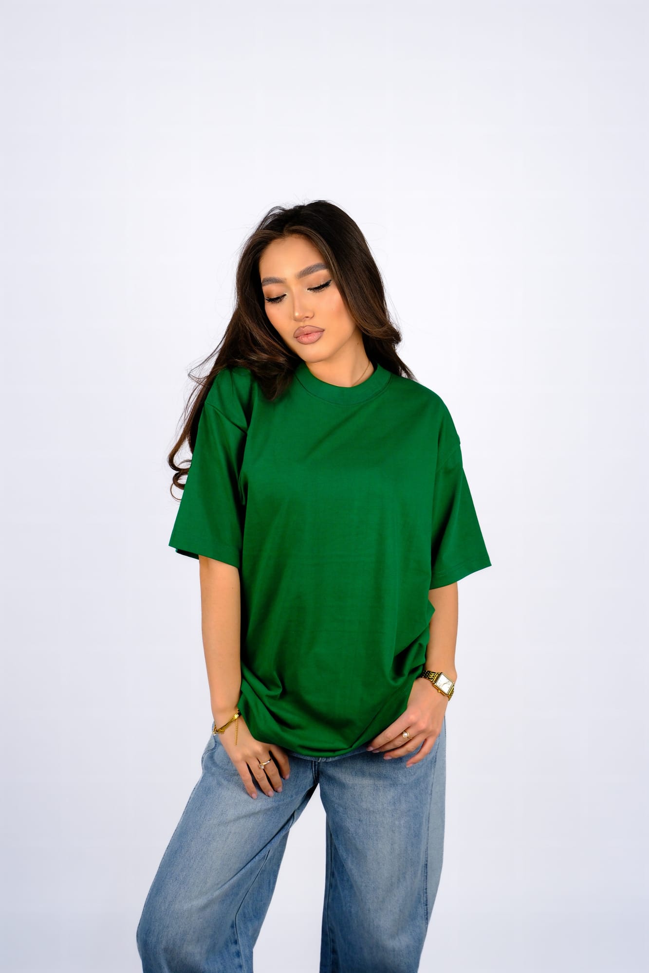 Футболка базовая хлопок — Тёмно-зелёный