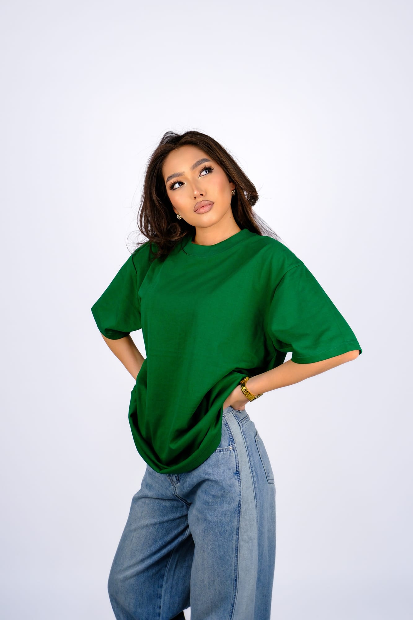 Футболка базовая хлопок — Тёмно-зелёный