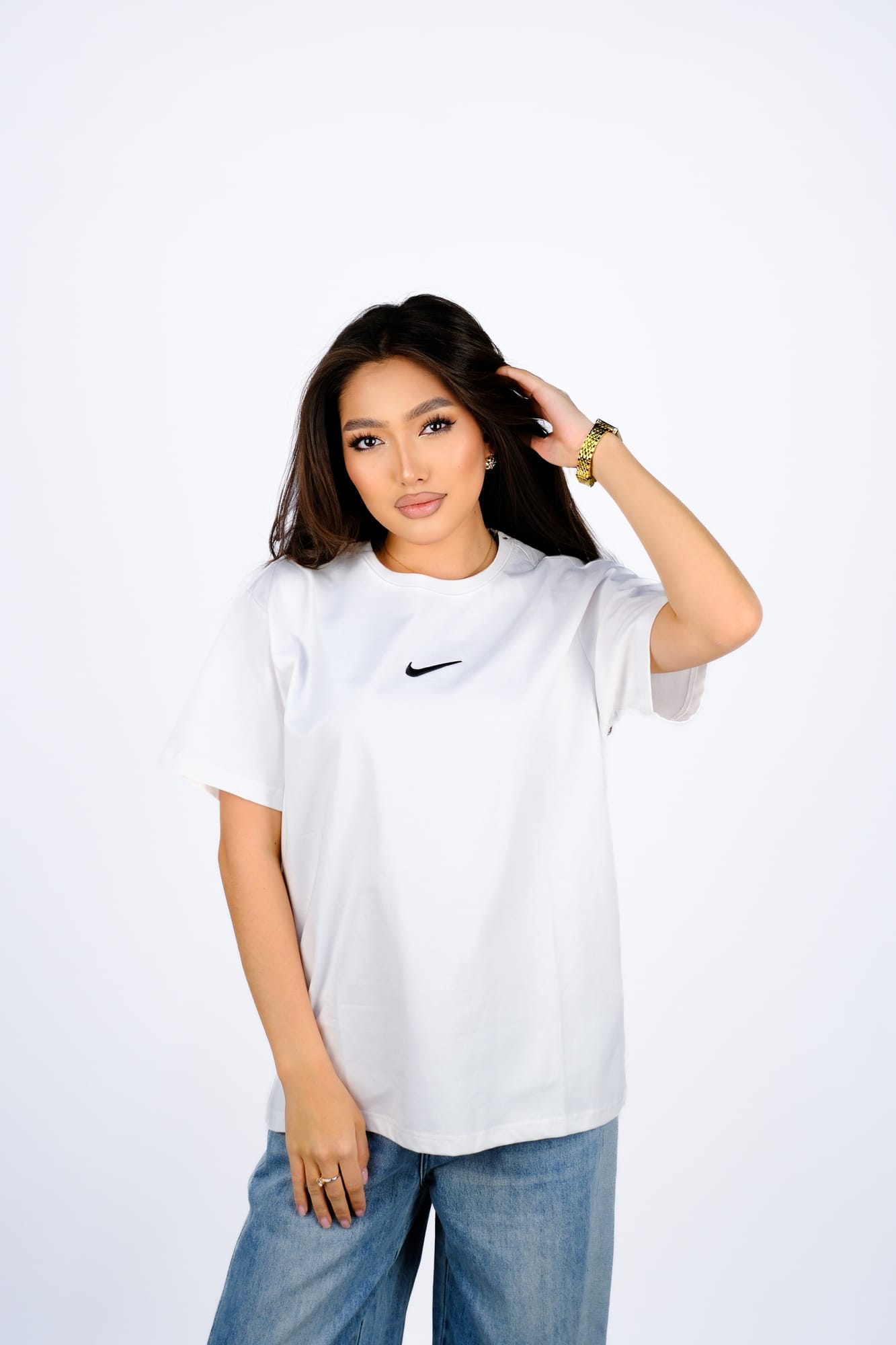 Футболка Nike swoosh оверсайз — Белый