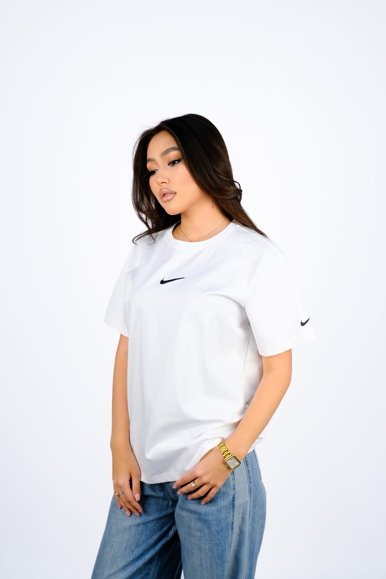 Футболка Nike swoosh оверсайз — Белый
