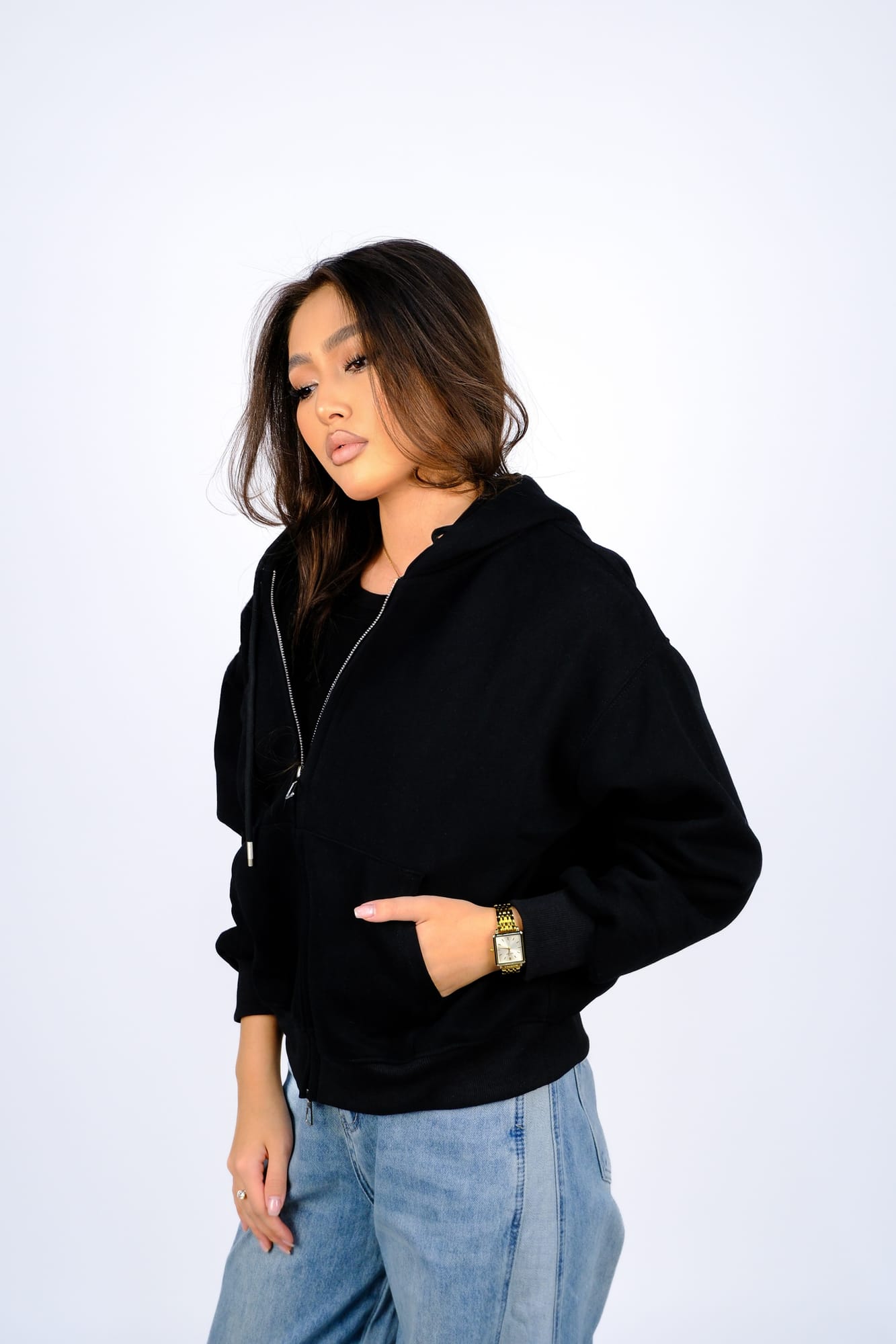 Худи на молнии — Чёрный