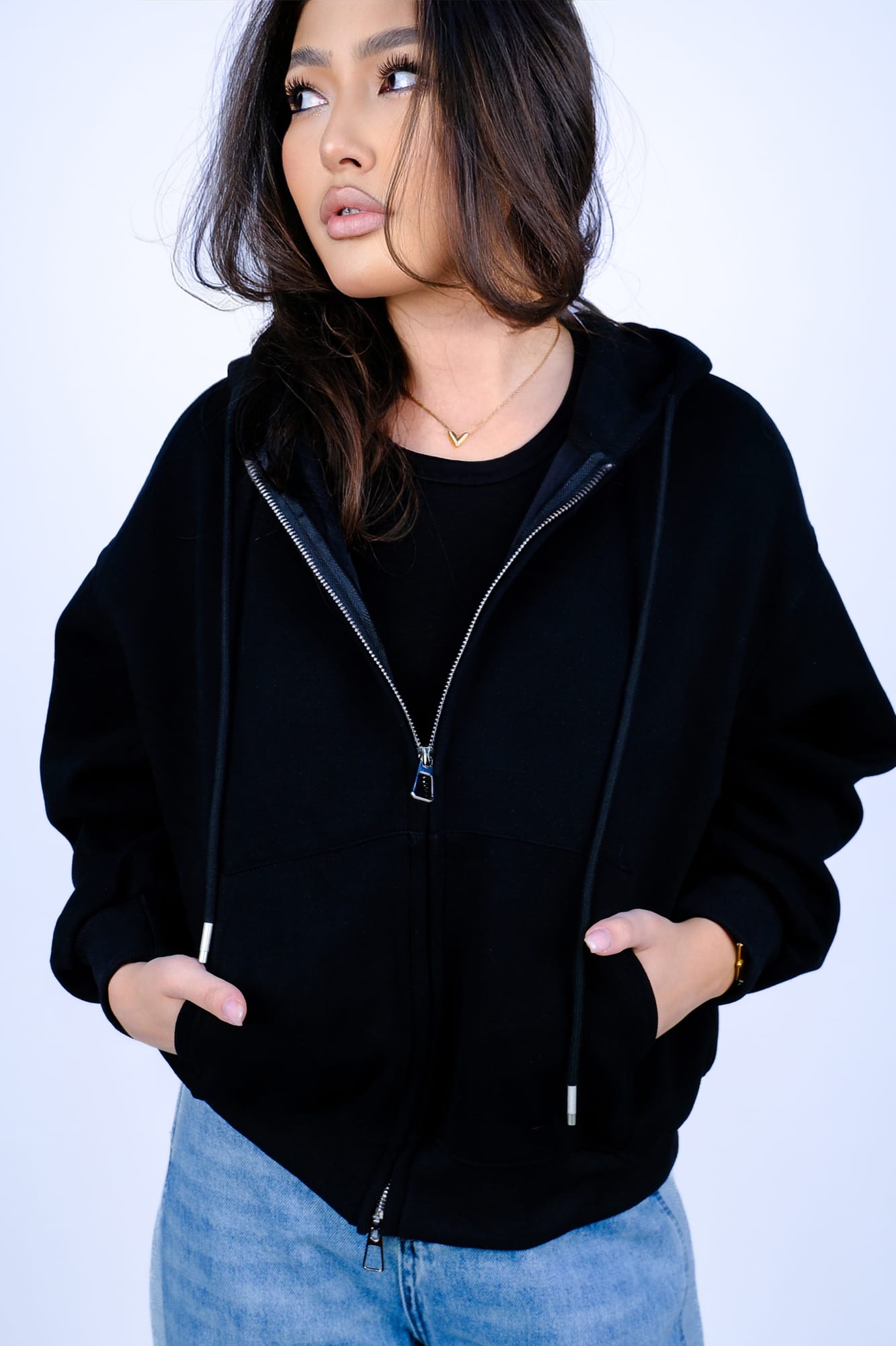 Худи на молнии — Чёрный