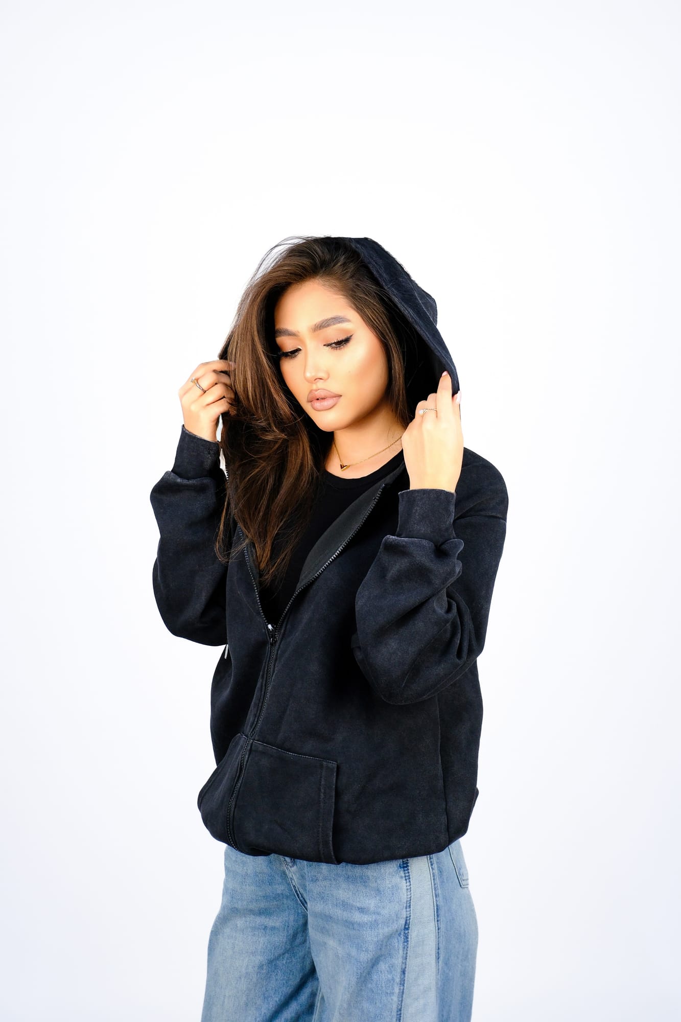 Худи зип вош — Чёрный