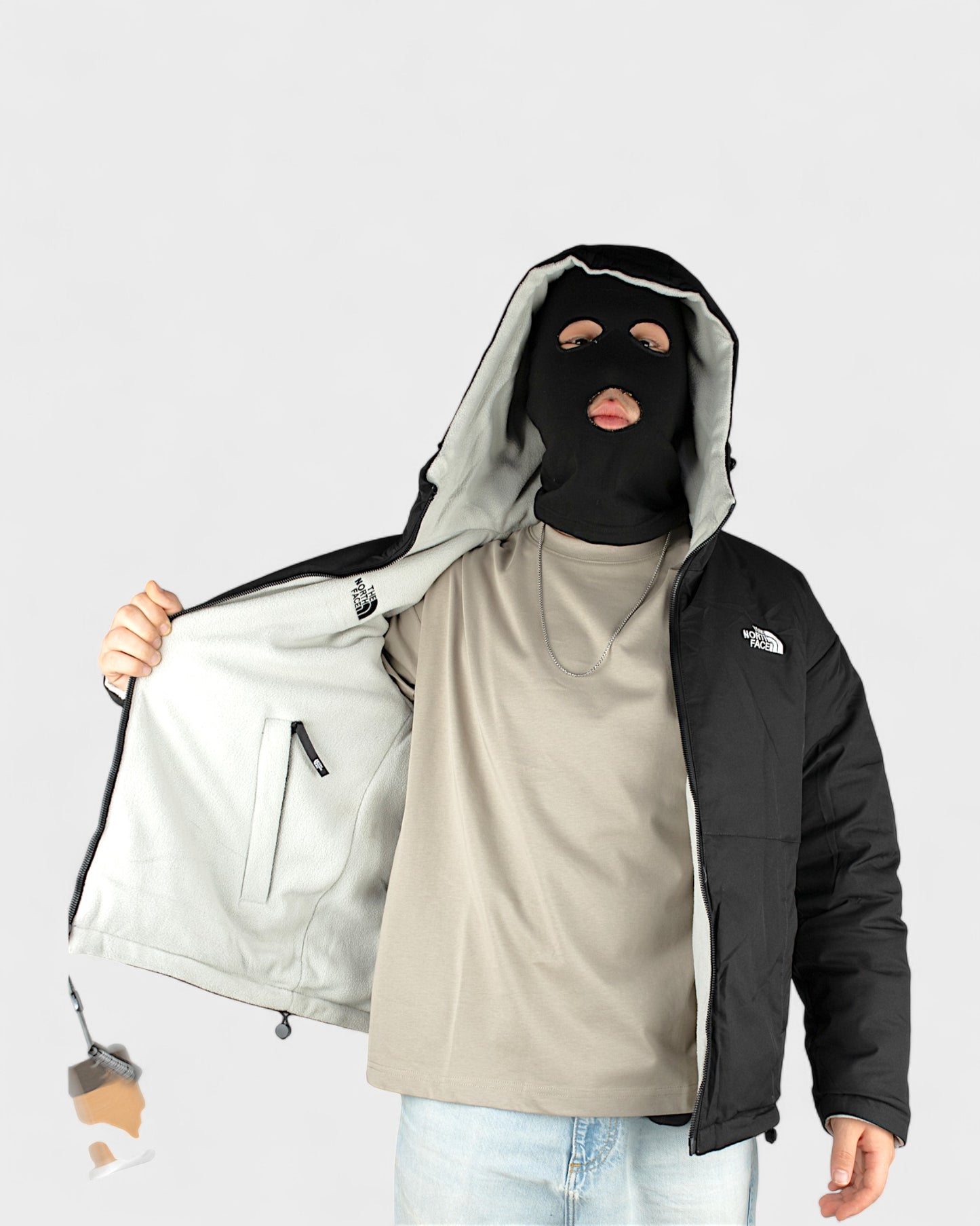 Куртка TNF 5838 Black Grey M (двухсторонняя)