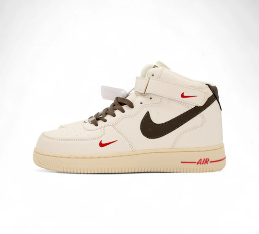 Nike Air Force 1 High Premium White Brown FUR Z