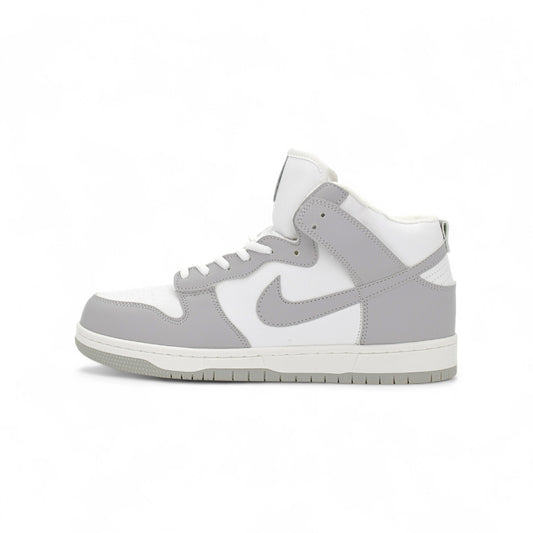 Nike Dunk High FUR – White/Grey Contrast Z