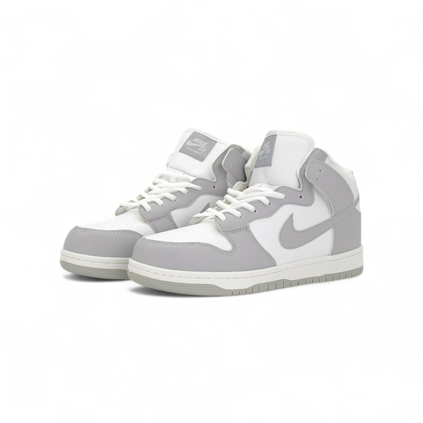 Nike Dunk High FUR – White/Grey Contrast Z