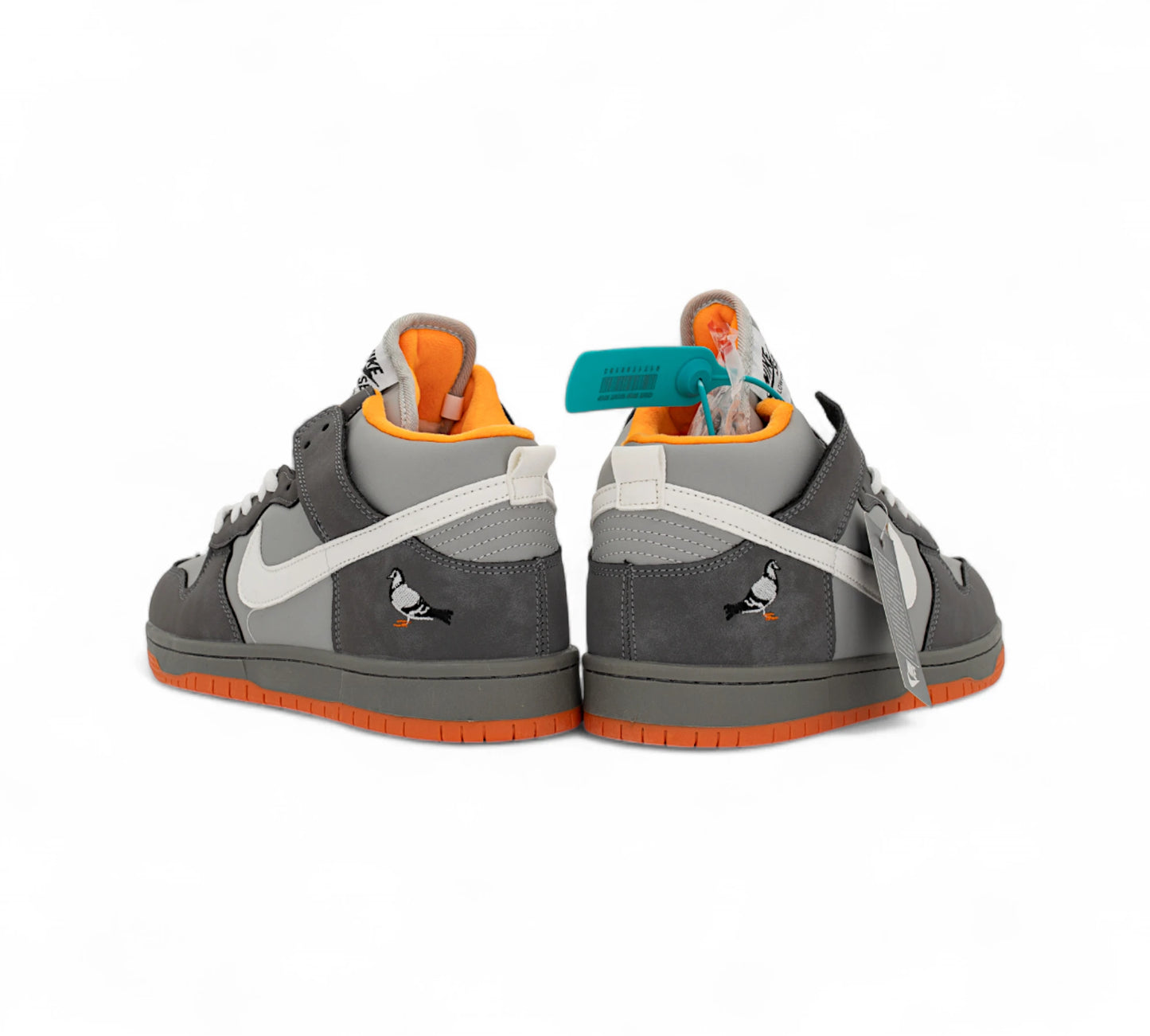 Nike SB Dunk High "Pigeon" – Grey/Orange FUR Z