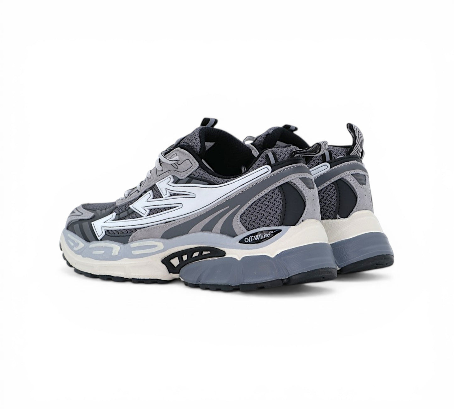 Кроссовки Off-White ODSY-1000, серые, вид сбоку