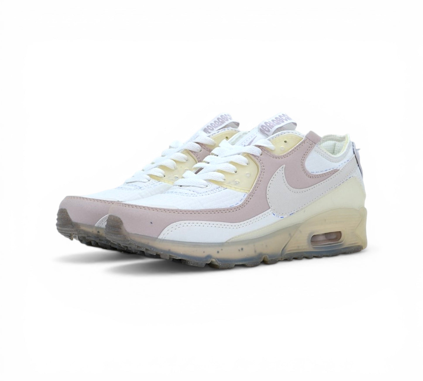 Кроссовки Nike Air Max Terrascape 90, бело-розовые, вид сбоку
