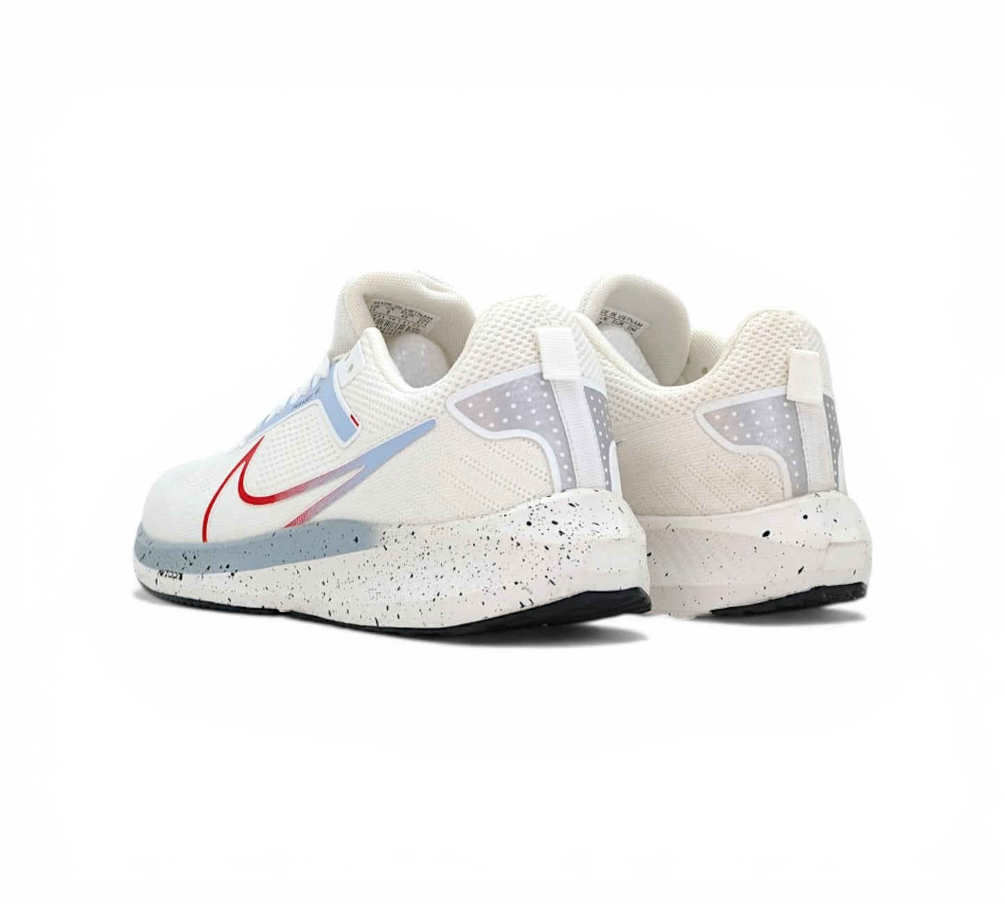 Кроссовки Nike Zoom Pegasus 40, белые с красным, вид сбоку