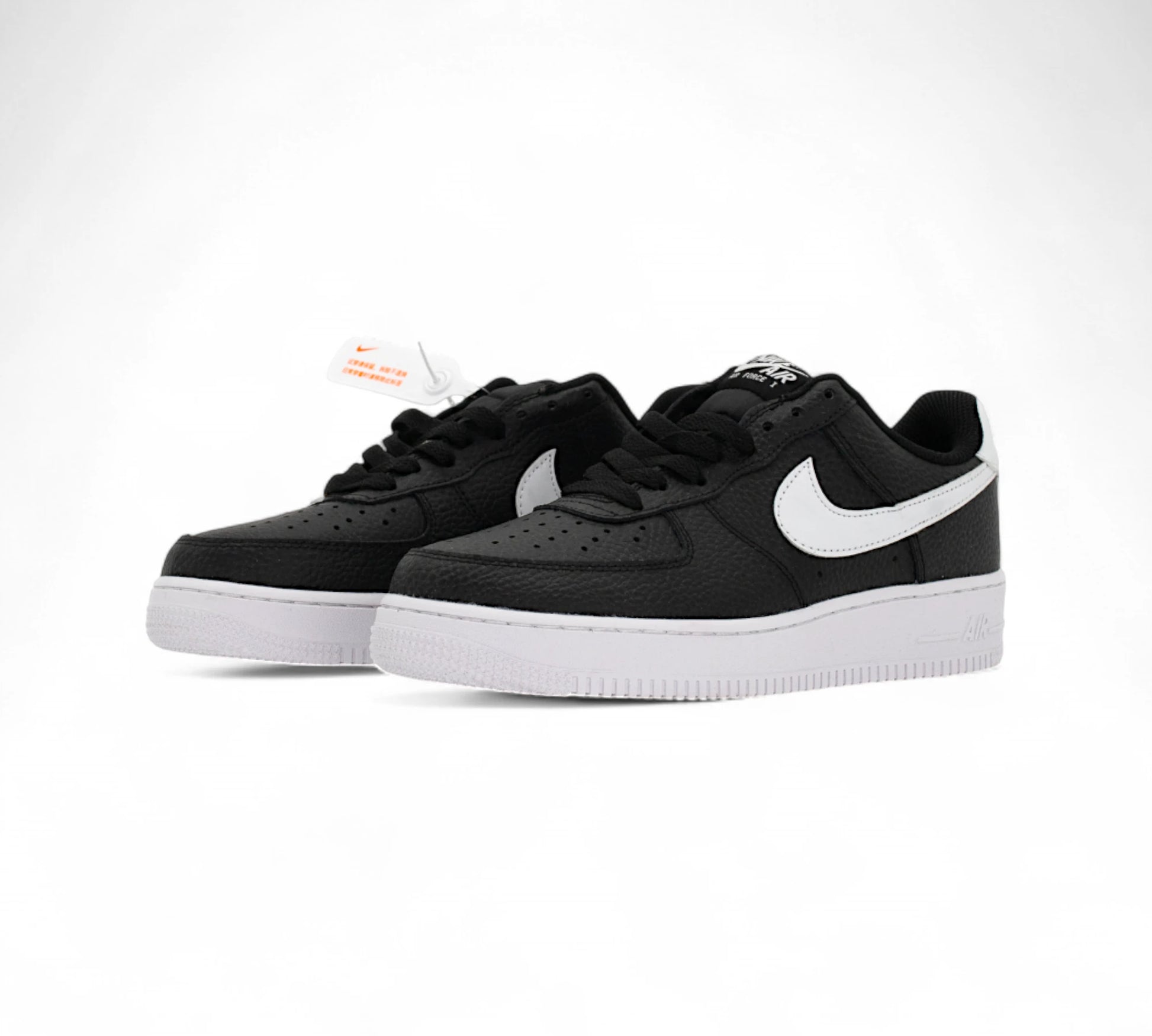 Nike Air Force 1 Low Black White Swoosh — купить кроссовки Nike в Алматы фото 2 | GAMEOVERSHOP