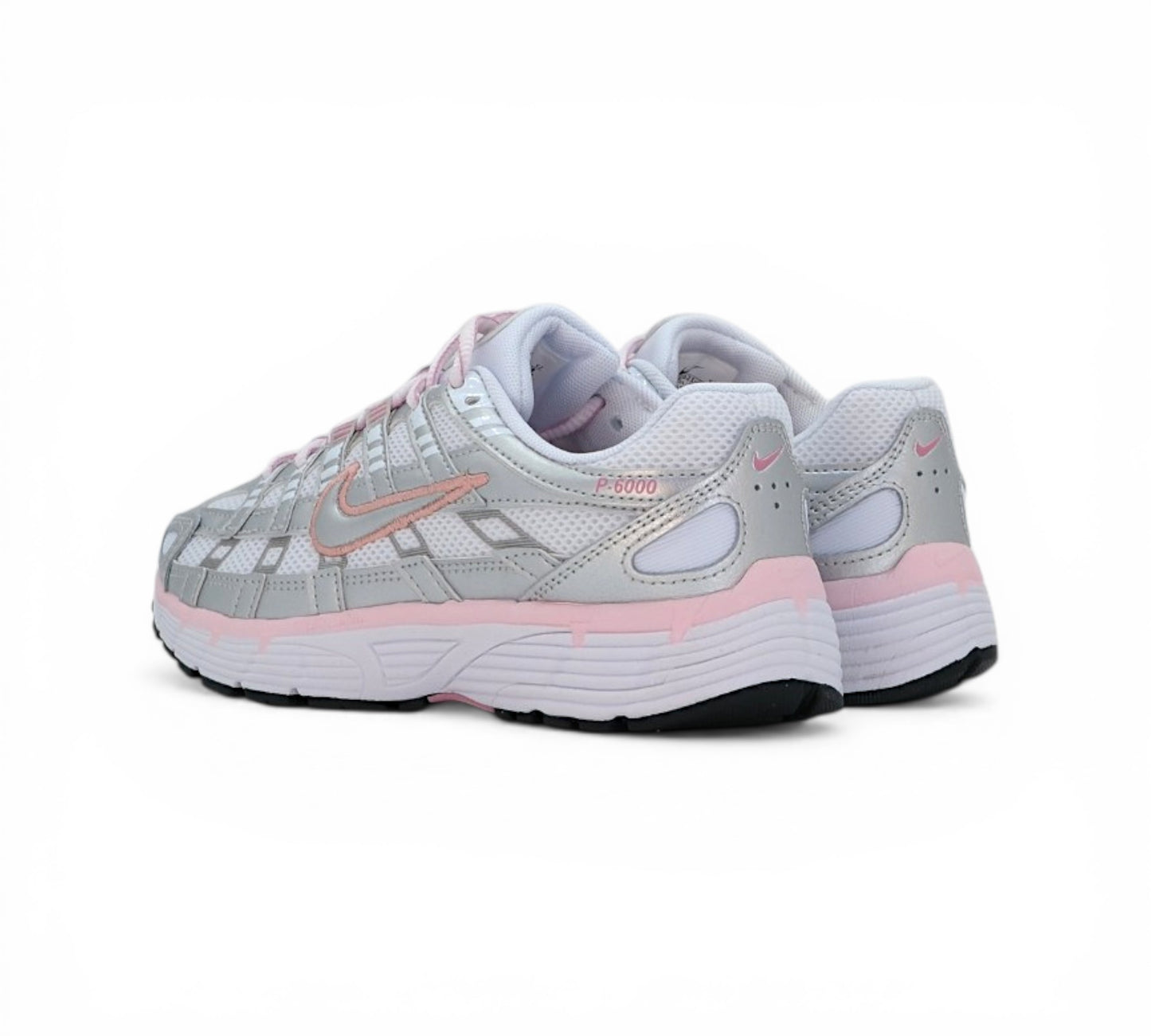 Кроссовки Nike P-6000 белые с розовым, вид сбоку