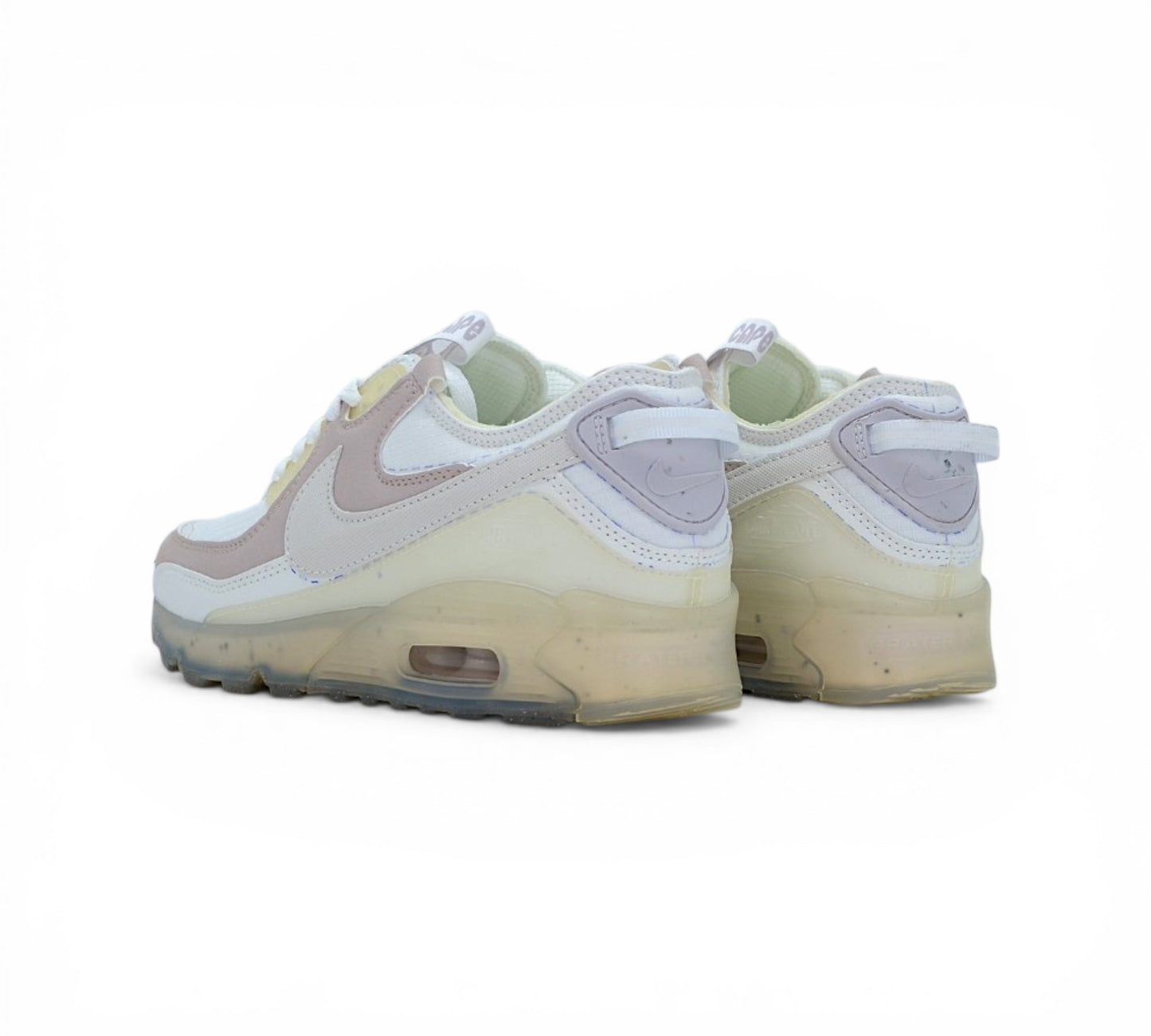 Кроссовки Nike Air Max Terrascape 90, бело-розовые, вид сбоку