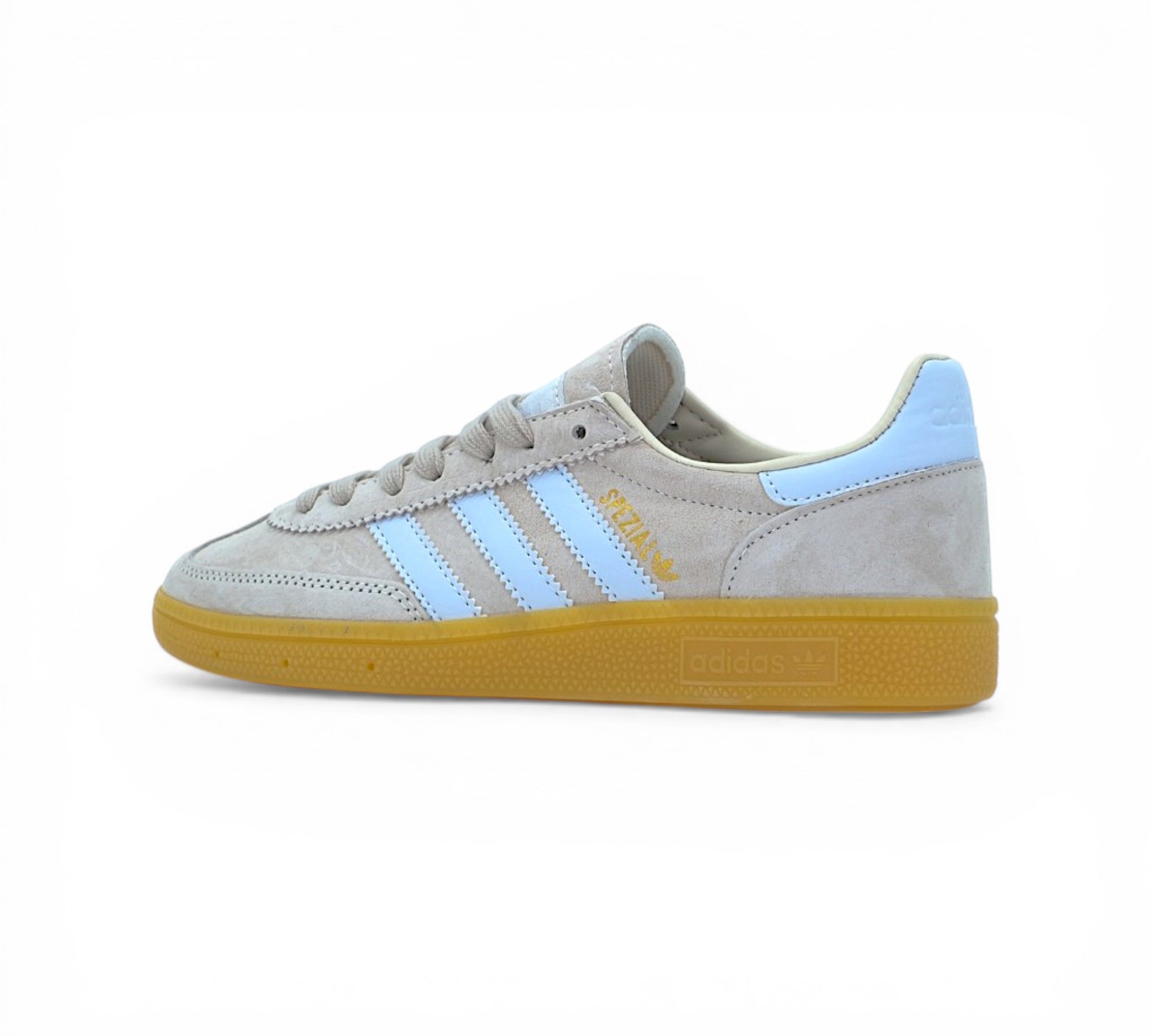 Кроссовки Adidas Spezial, жёлто-голубые, боковой ракурс