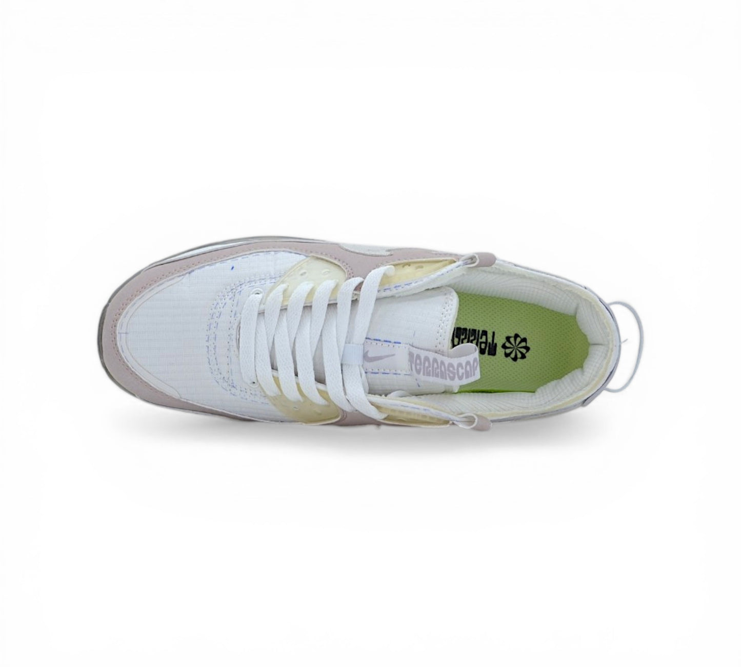Кроссовки Nike Air Max Terrascape 90, бело-розовые, вид сбоку
