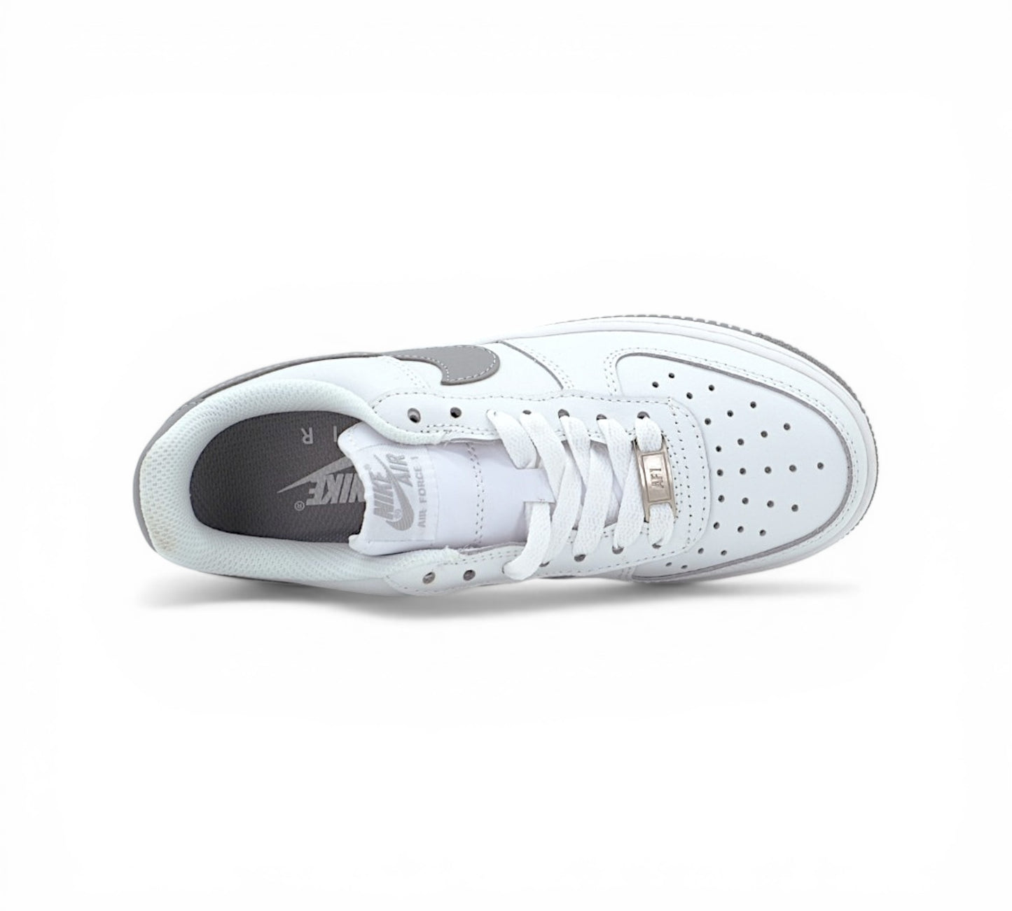 Nike Air Force 1 Low White Grey Swoosh K