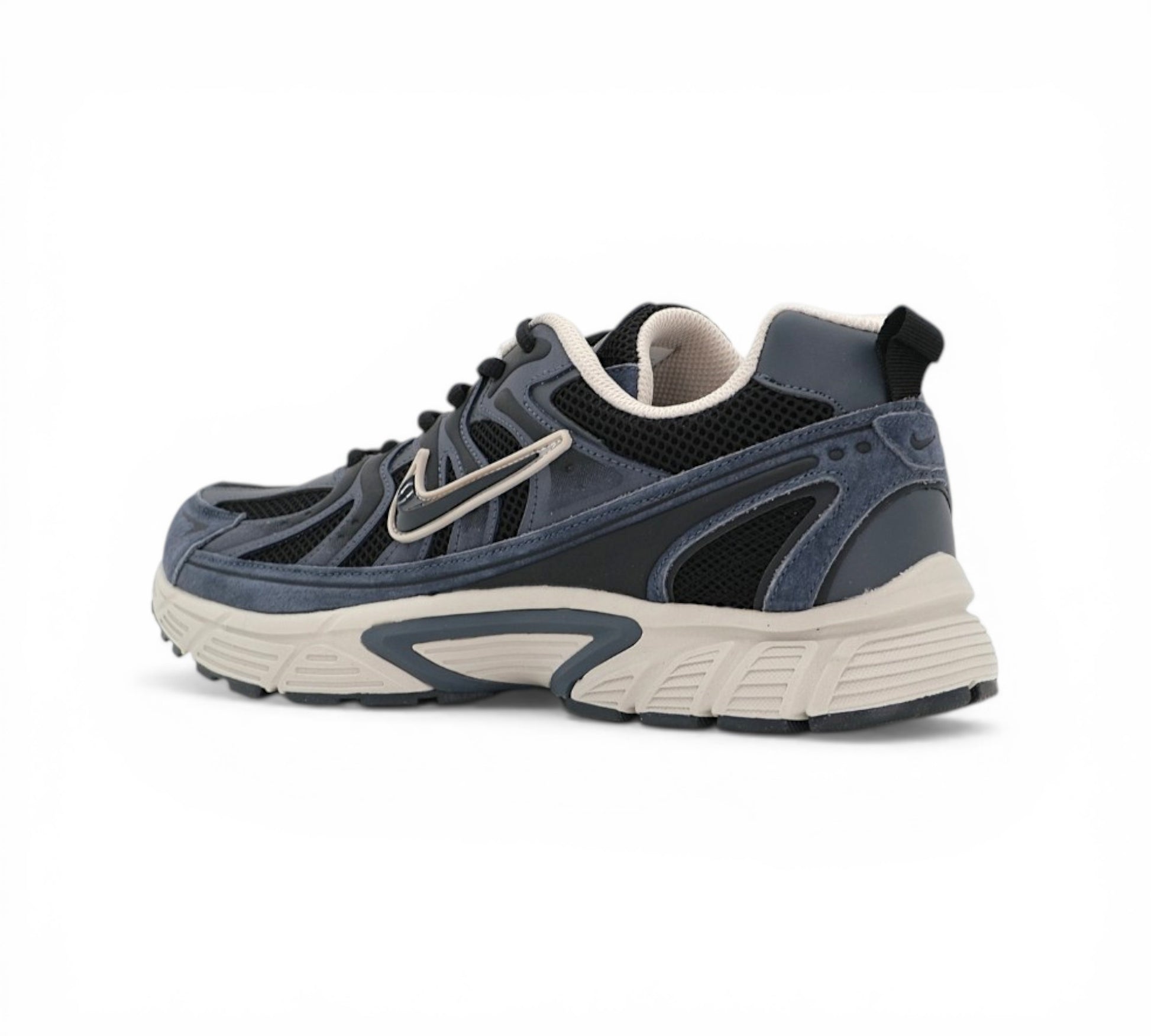 Кроссовки Nike V2K Run, тёмно-синие, вид сбоку