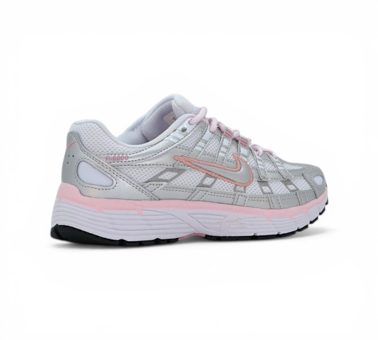 Кроссовки Nike P-6000 белые с розовым, вид сбоку