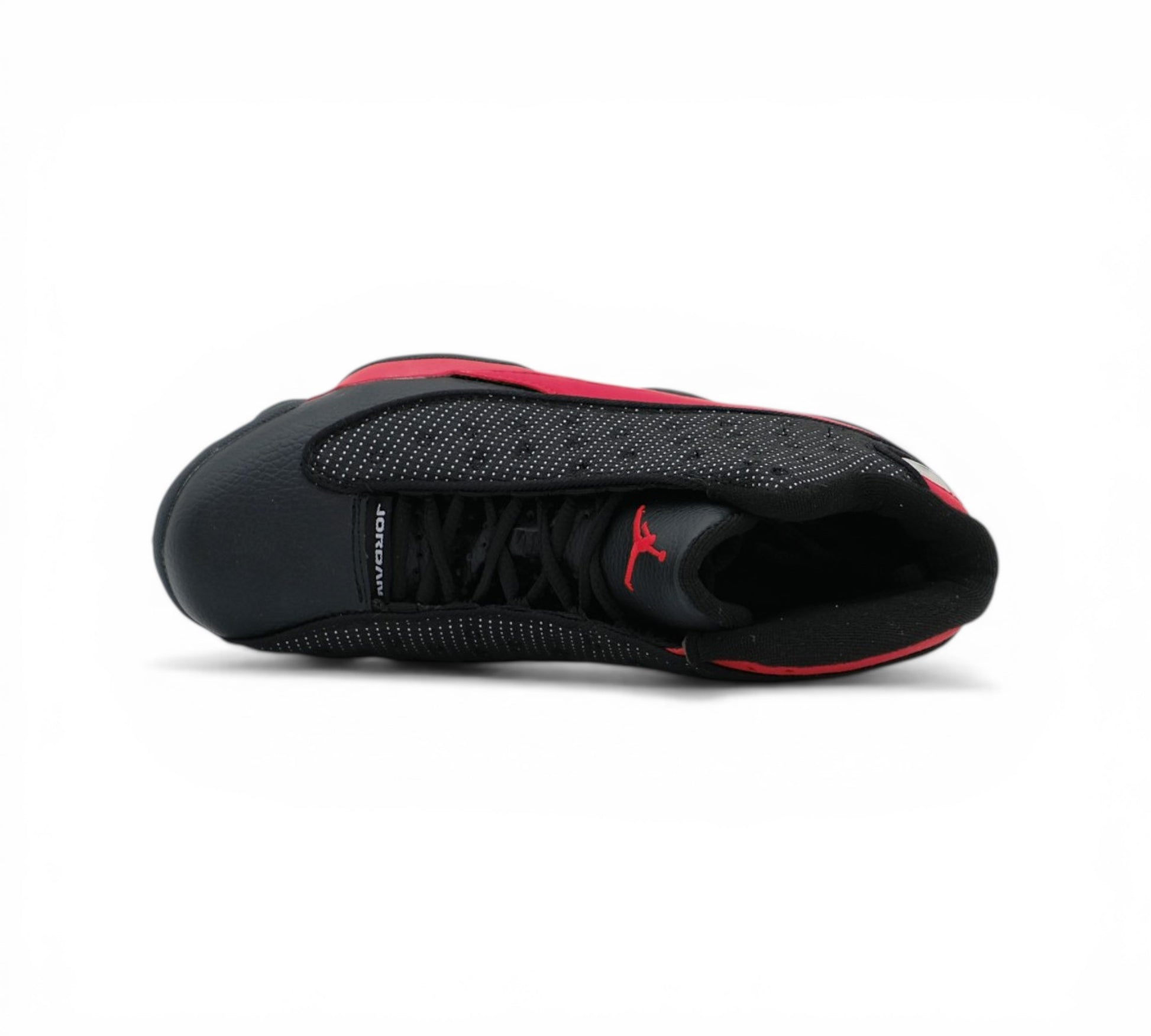 Кроссовки Nike Air Jordan 13, чёрно-красные, вид сбоку