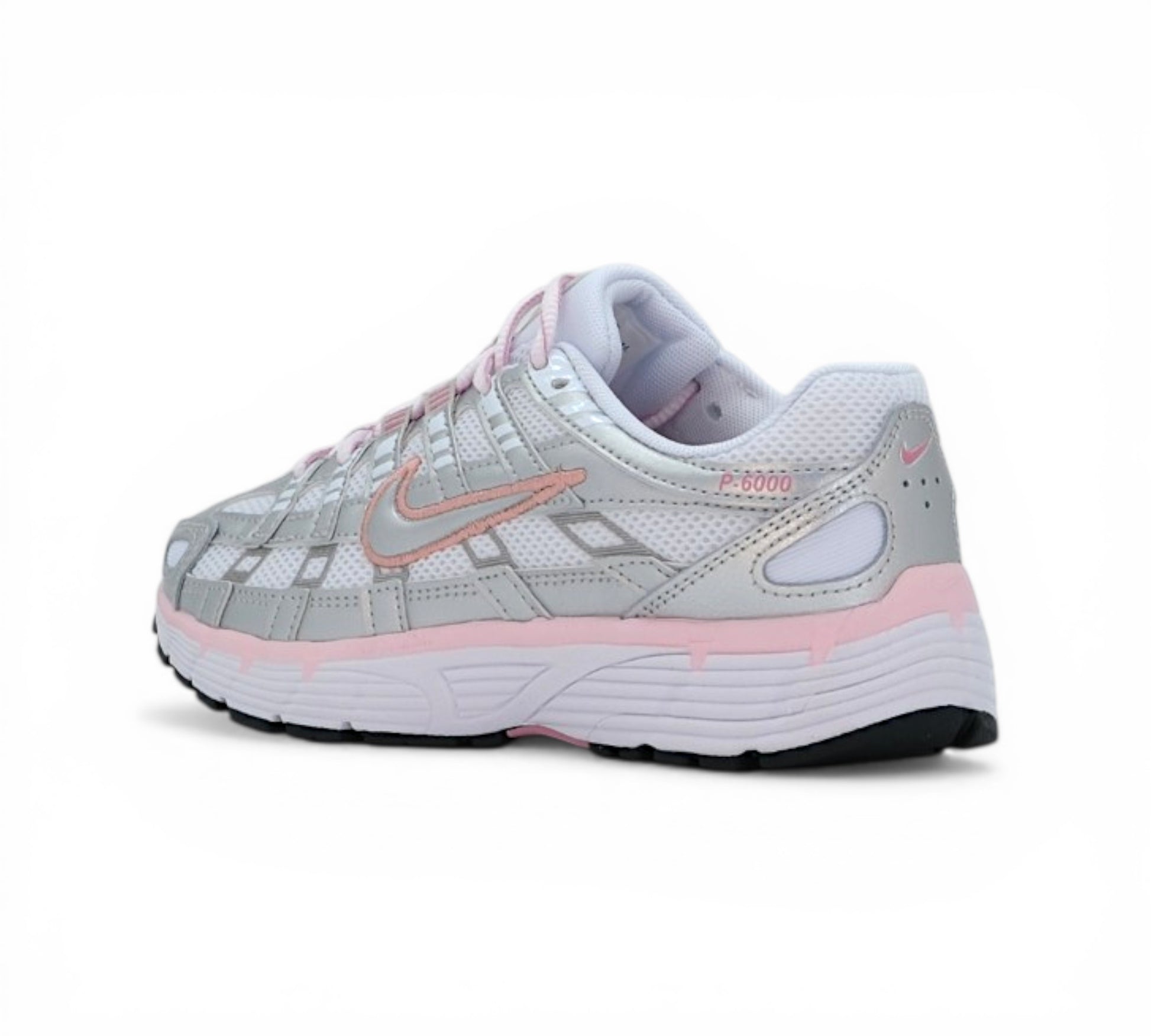 Кроссовки Nike P-6000 белые с розовым, вид сбоку